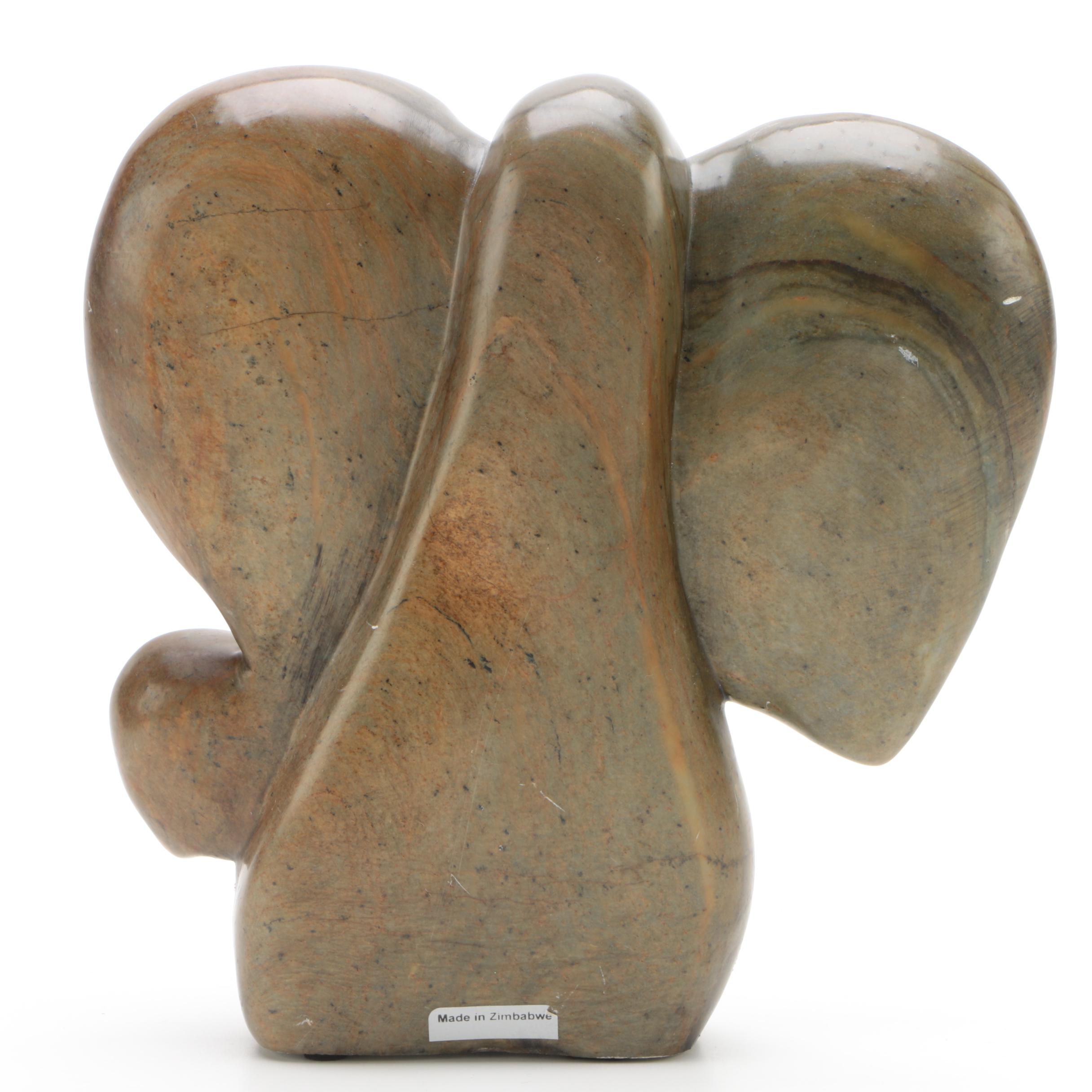 Zimbabwean Carved Agate Elephants