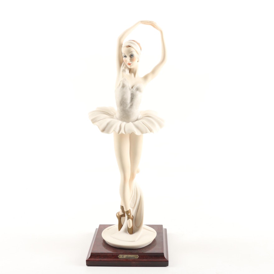 G. Armani Capodimonte Resin Ballerina Figurine