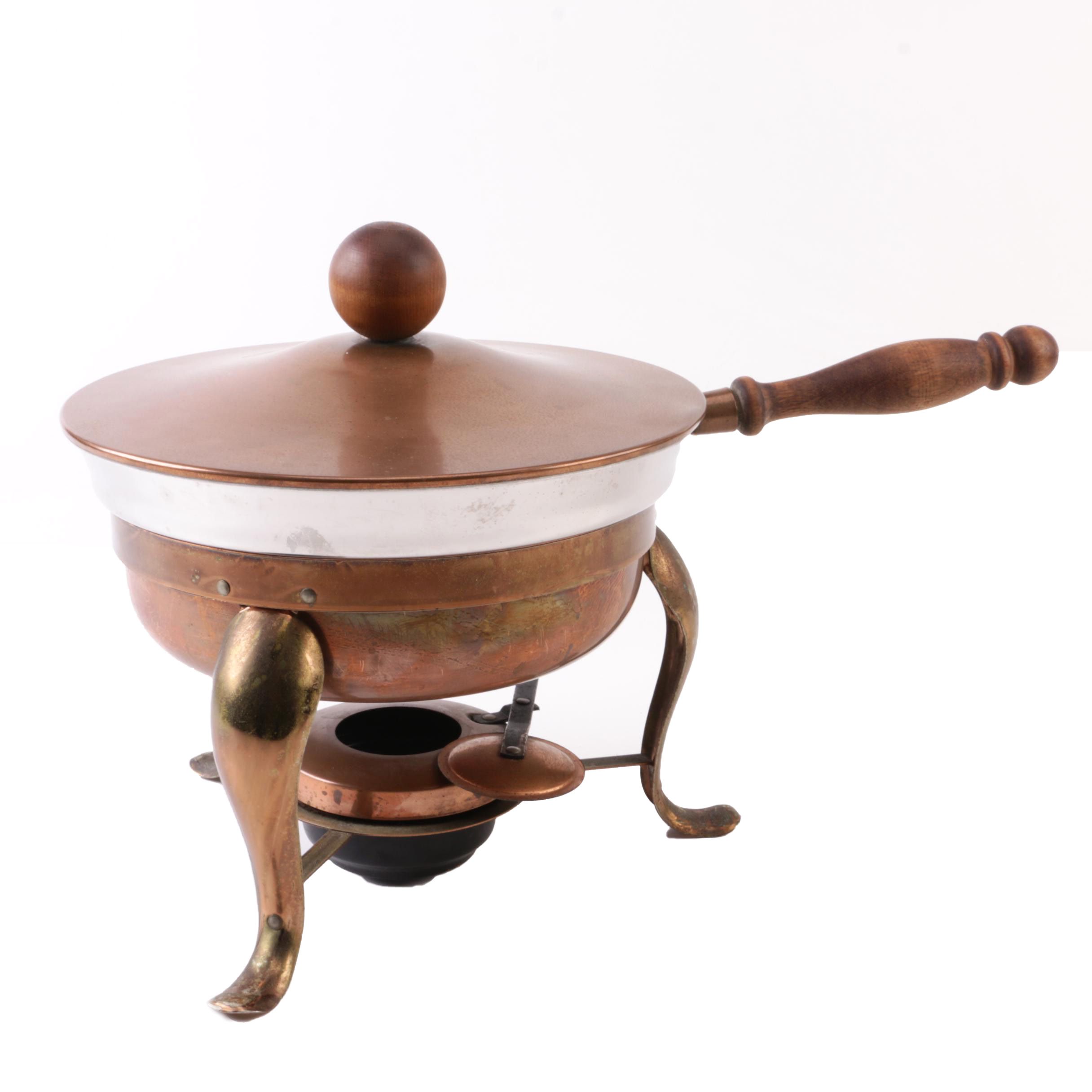 Vintage Copper Chafing Dish