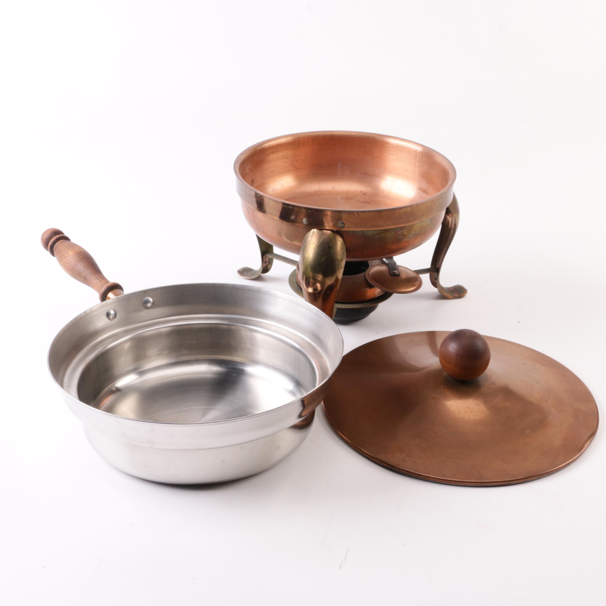 Vintage Copper Chafing Dish