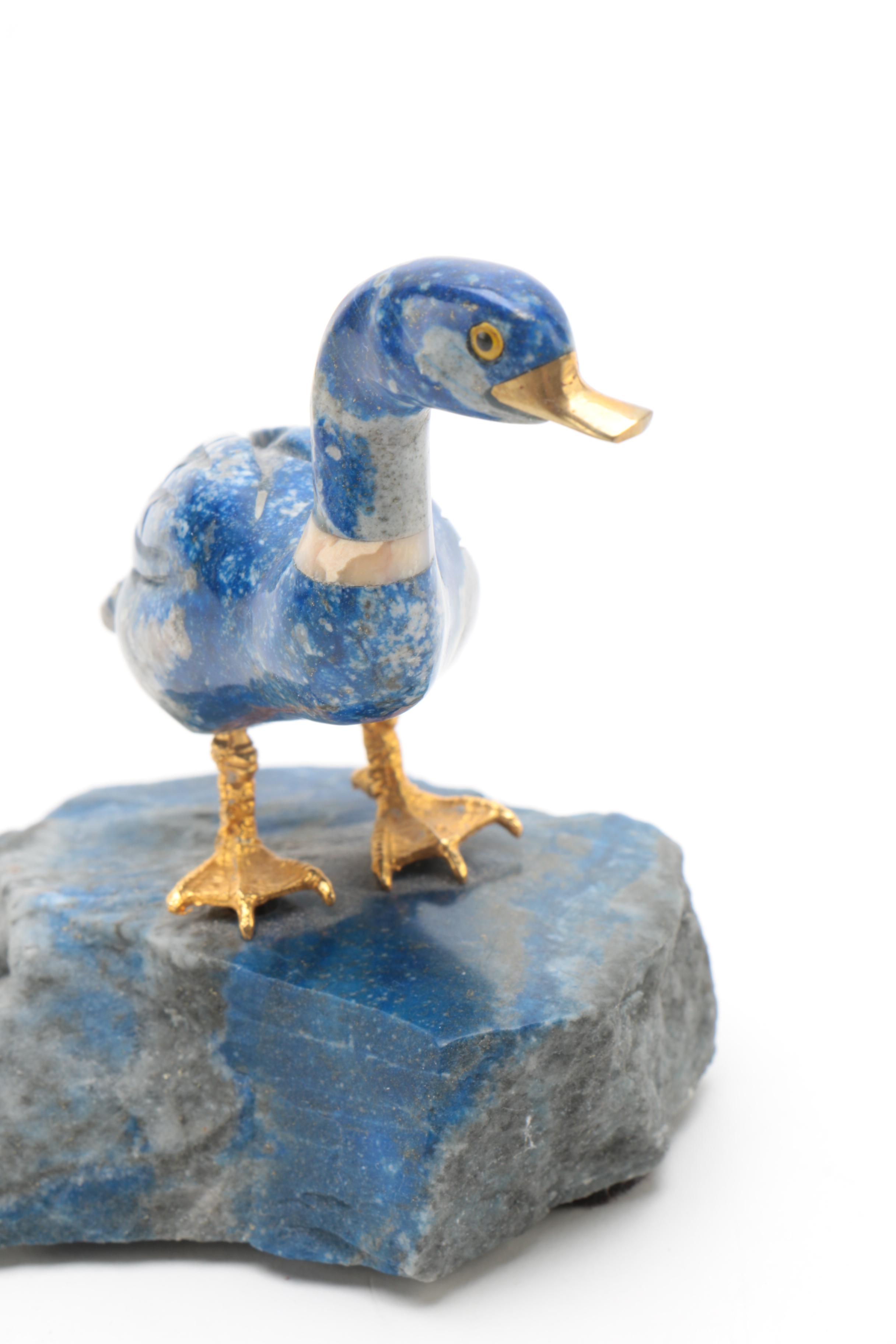 Soapstone and Sodalite Carvings of Ducks