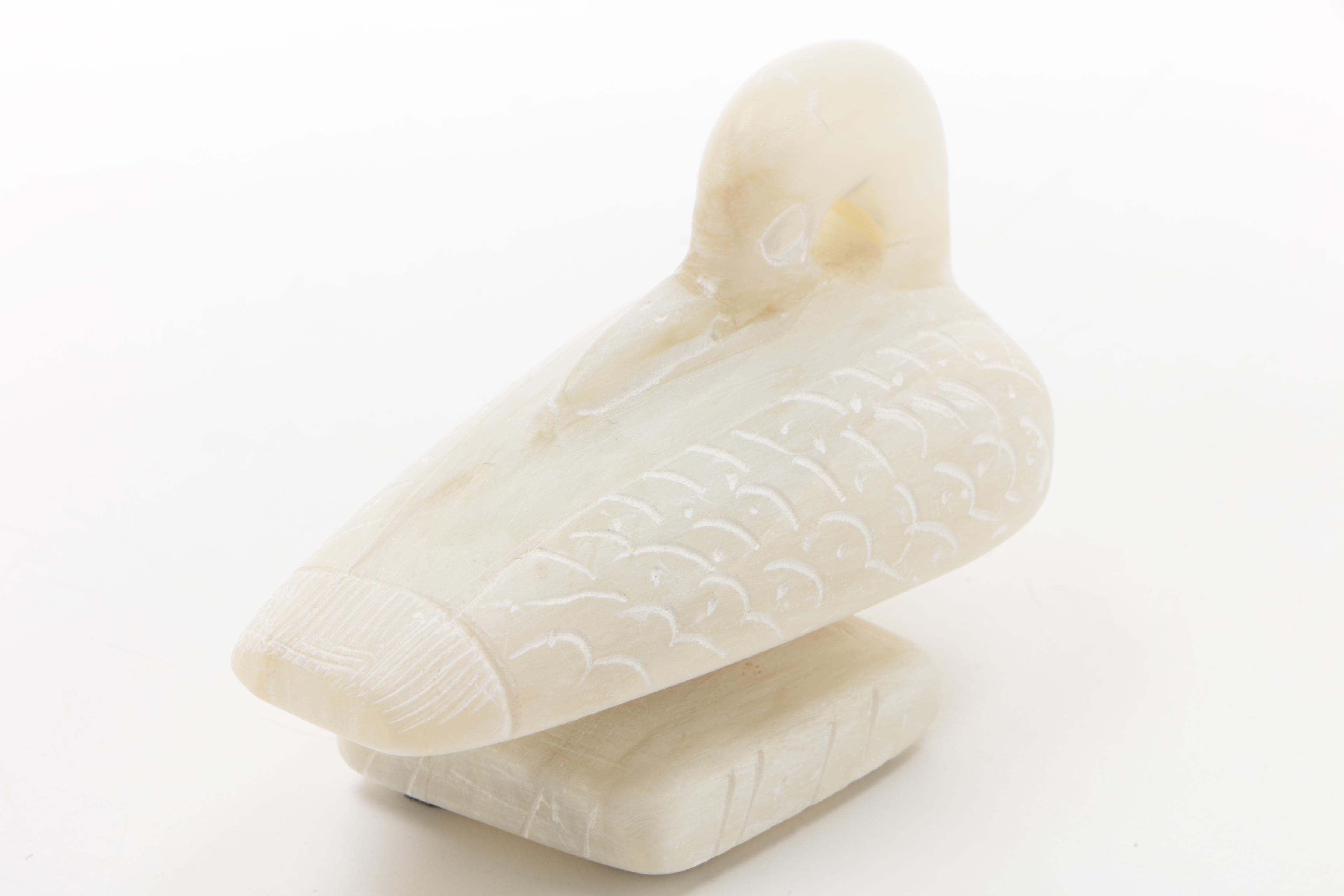Soapstone and Sodalite Carvings of Ducks