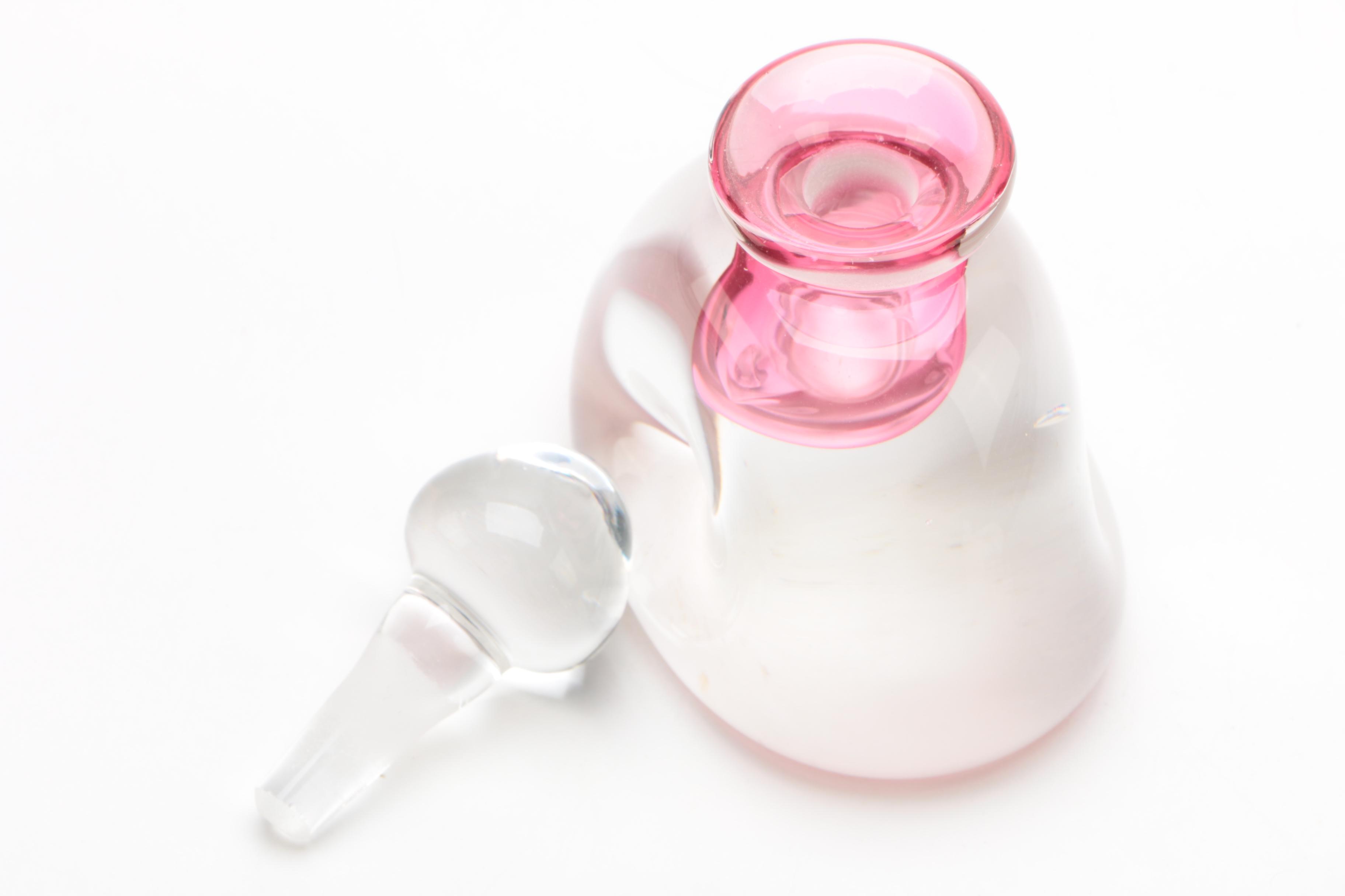 Signed Art Glass Perfume Bottle