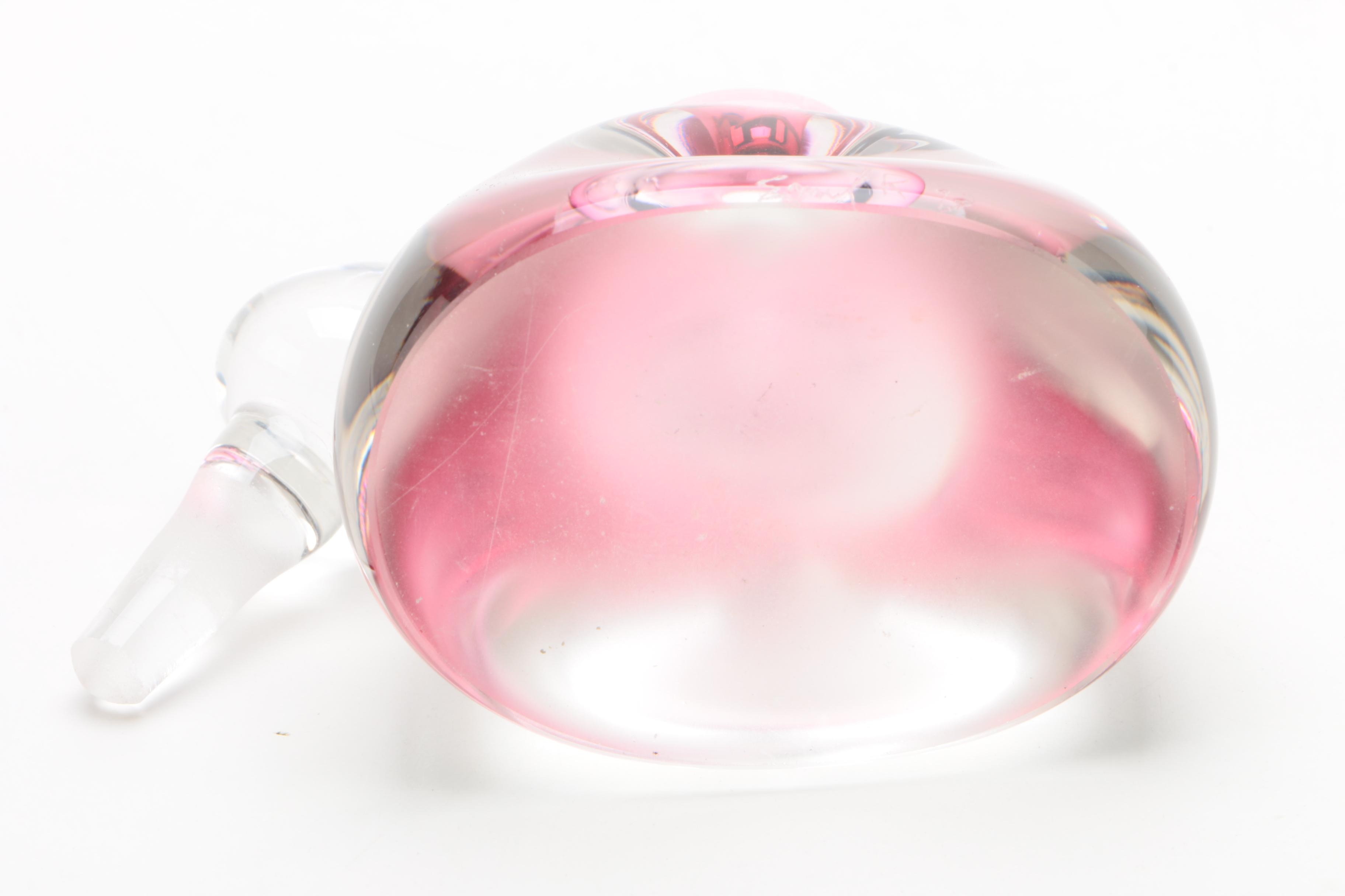 Signed Art Glass Perfume Bottle