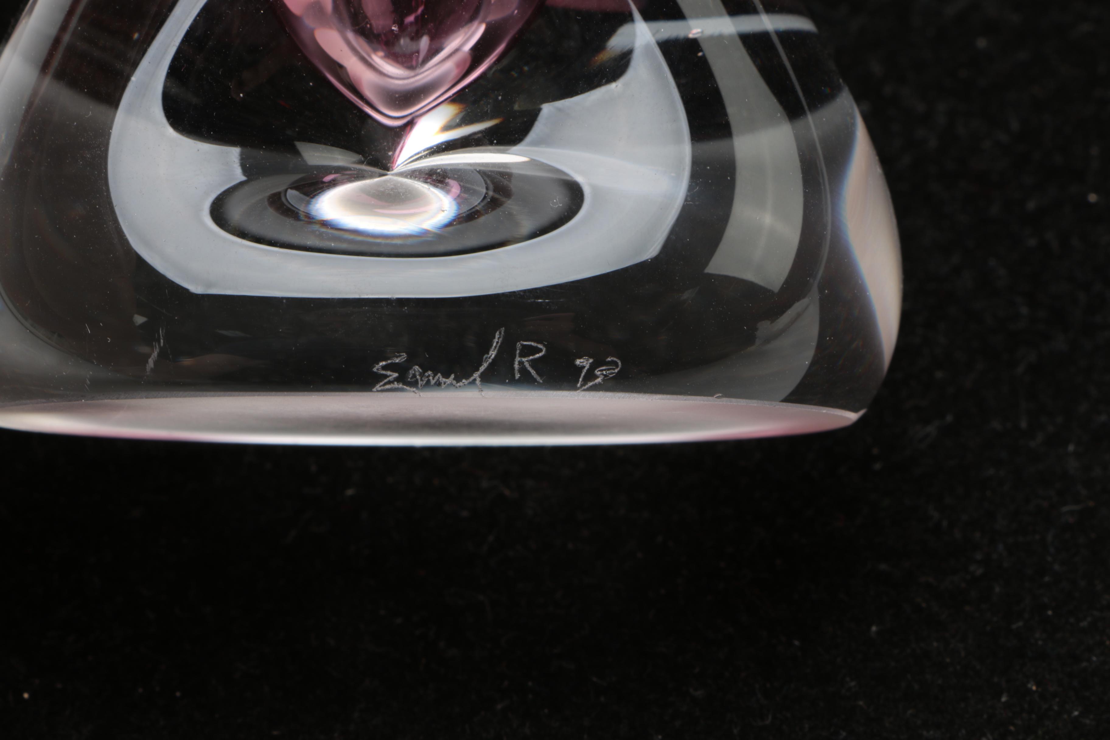 Signed Art Glass Perfume Bottle