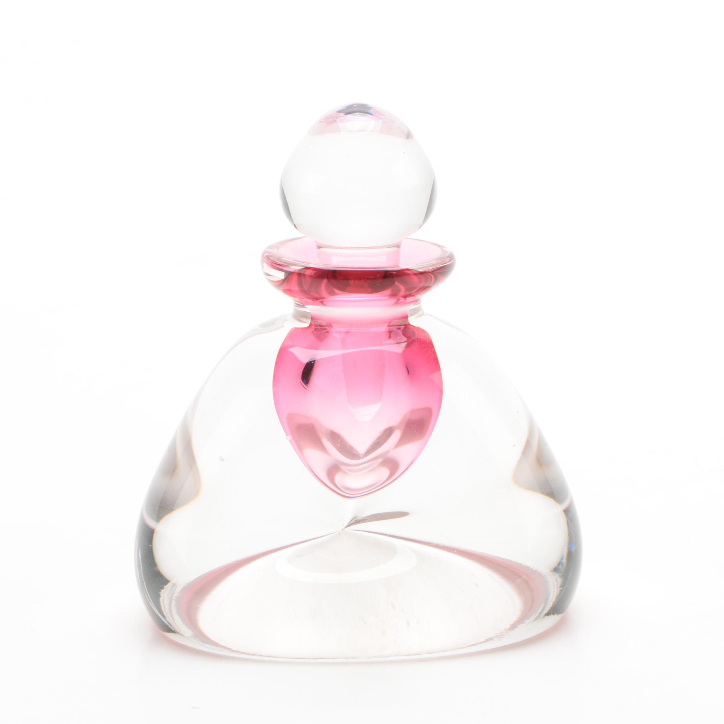 Signed Art Glass Perfume Bottle