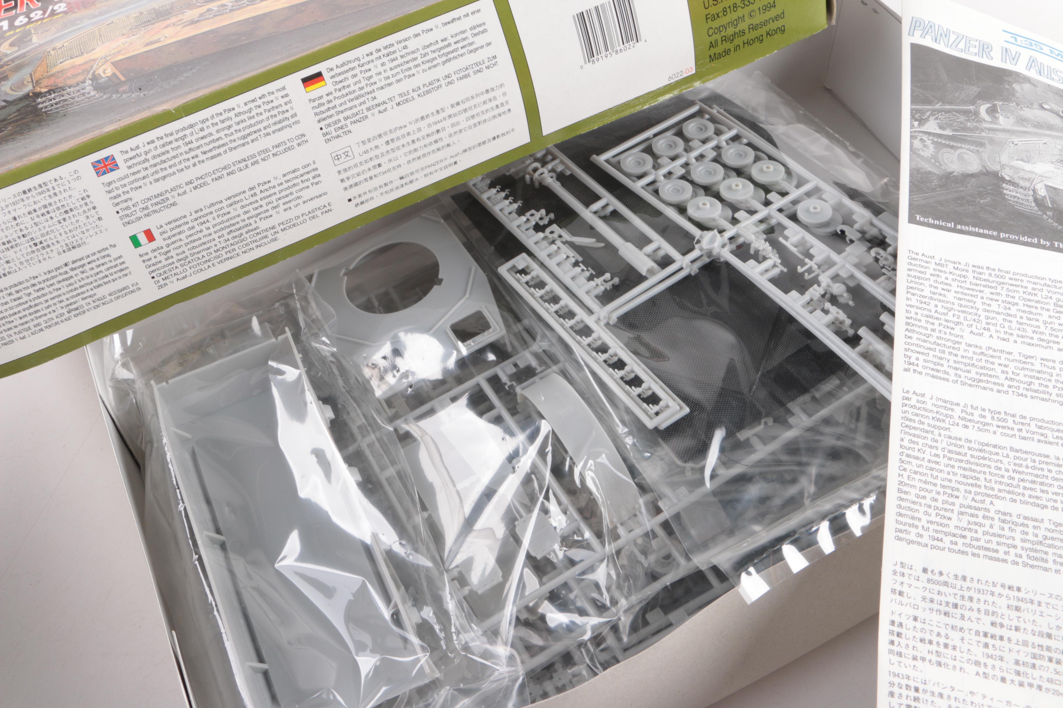 Military Vehicle, Gun and Troop Model Kits, Including Italeri