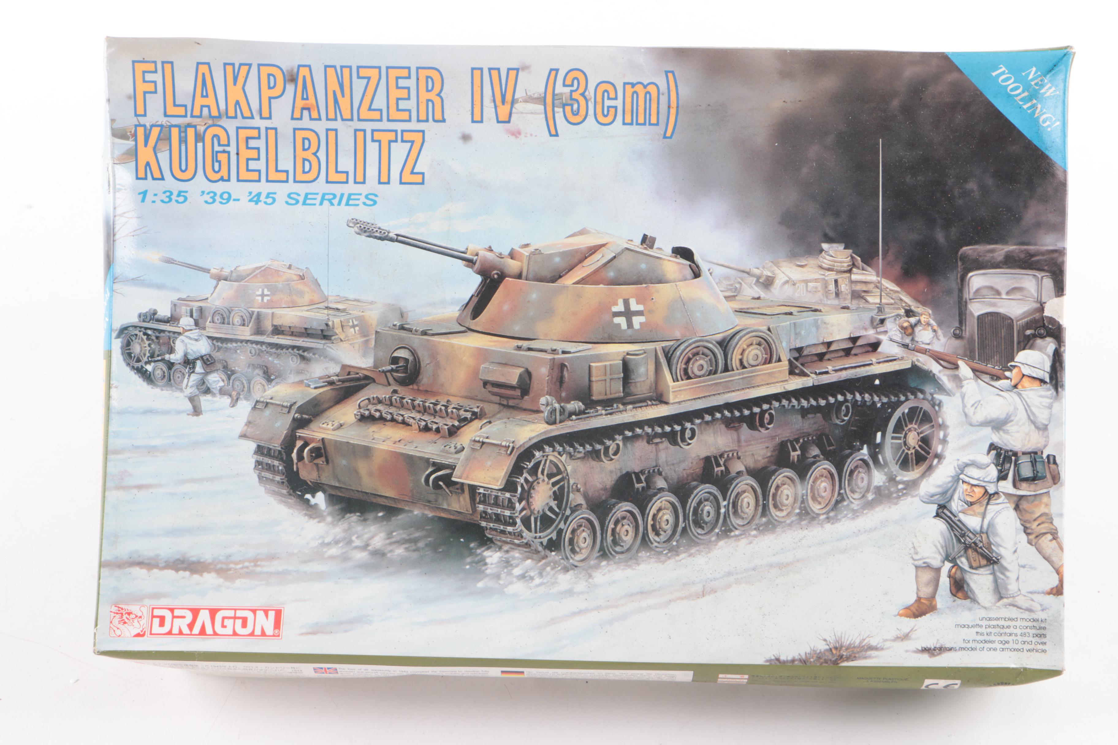 Military Vehicle, Gun and Troop Model Kits, Including Italeri