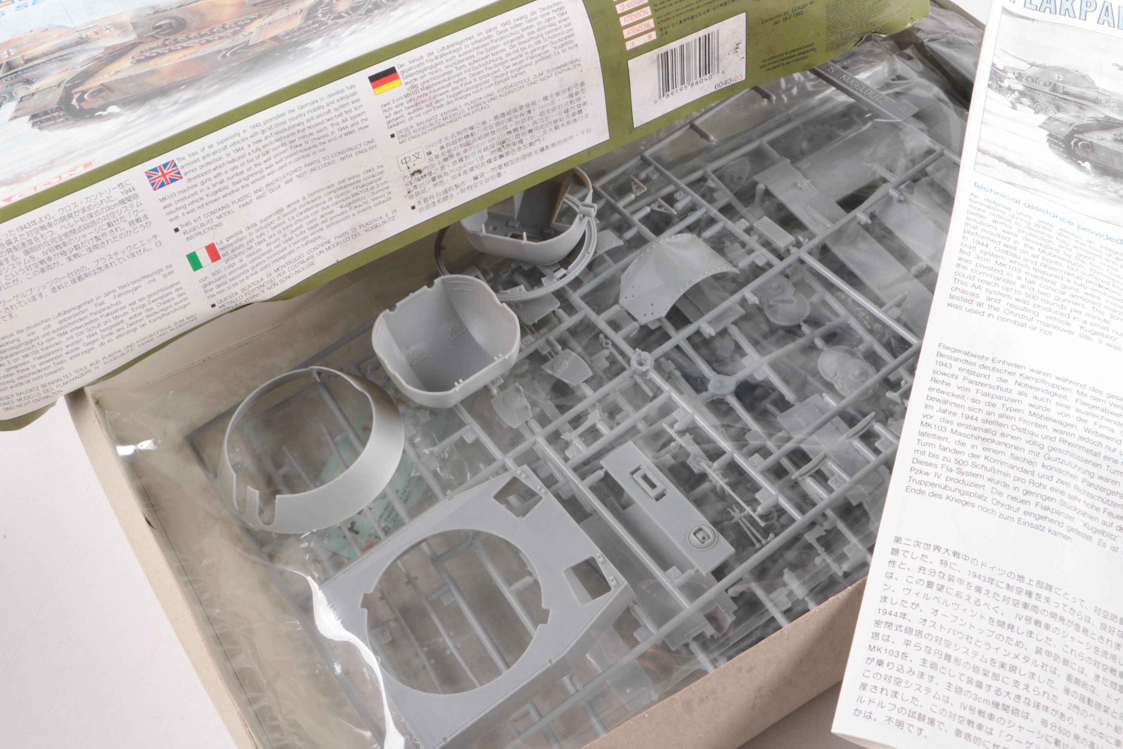 Military Vehicle, Gun and Troop Model Kits, Including Italeri