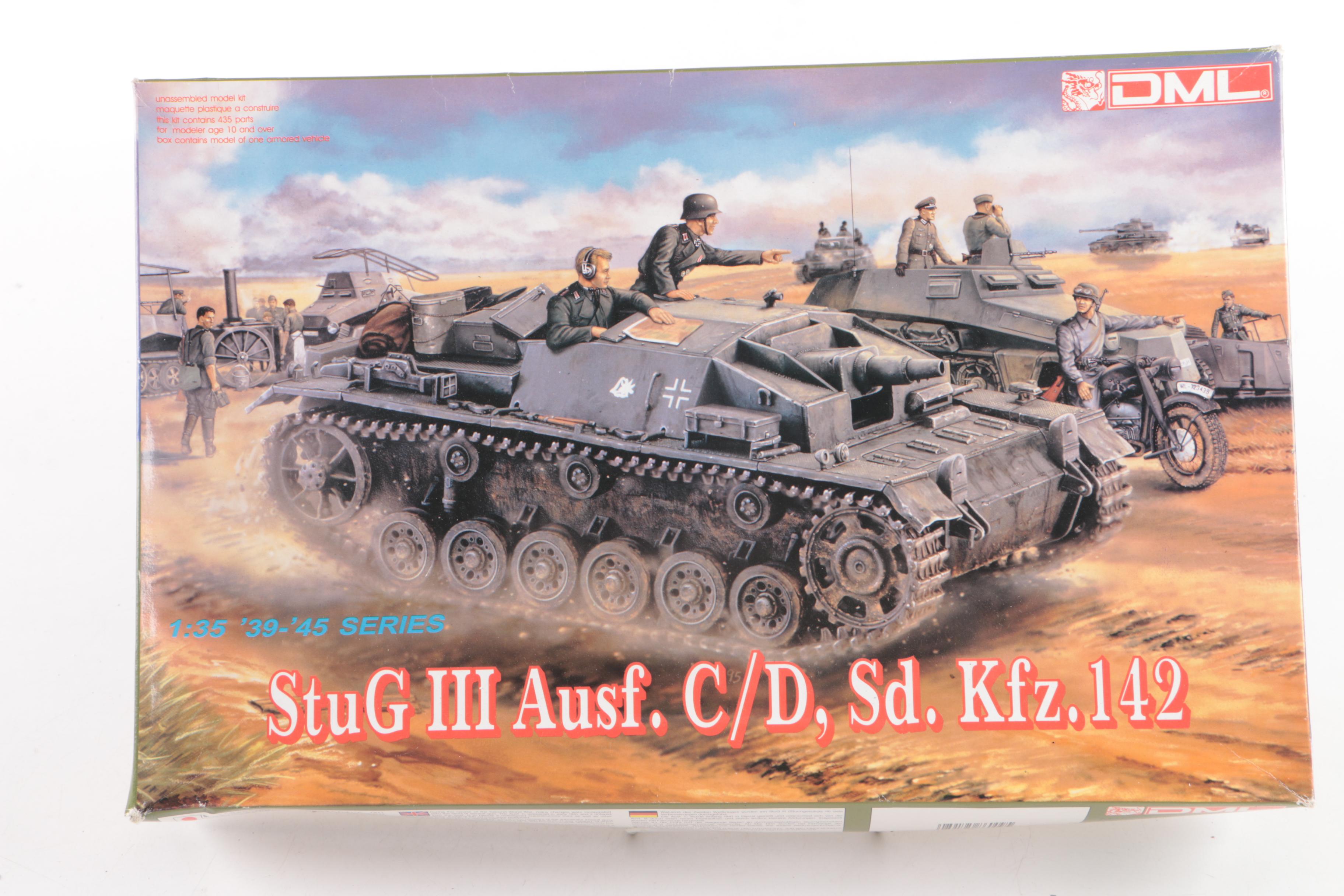 Military Vehicle, Gun and Troop Model Kits, Including Italeri