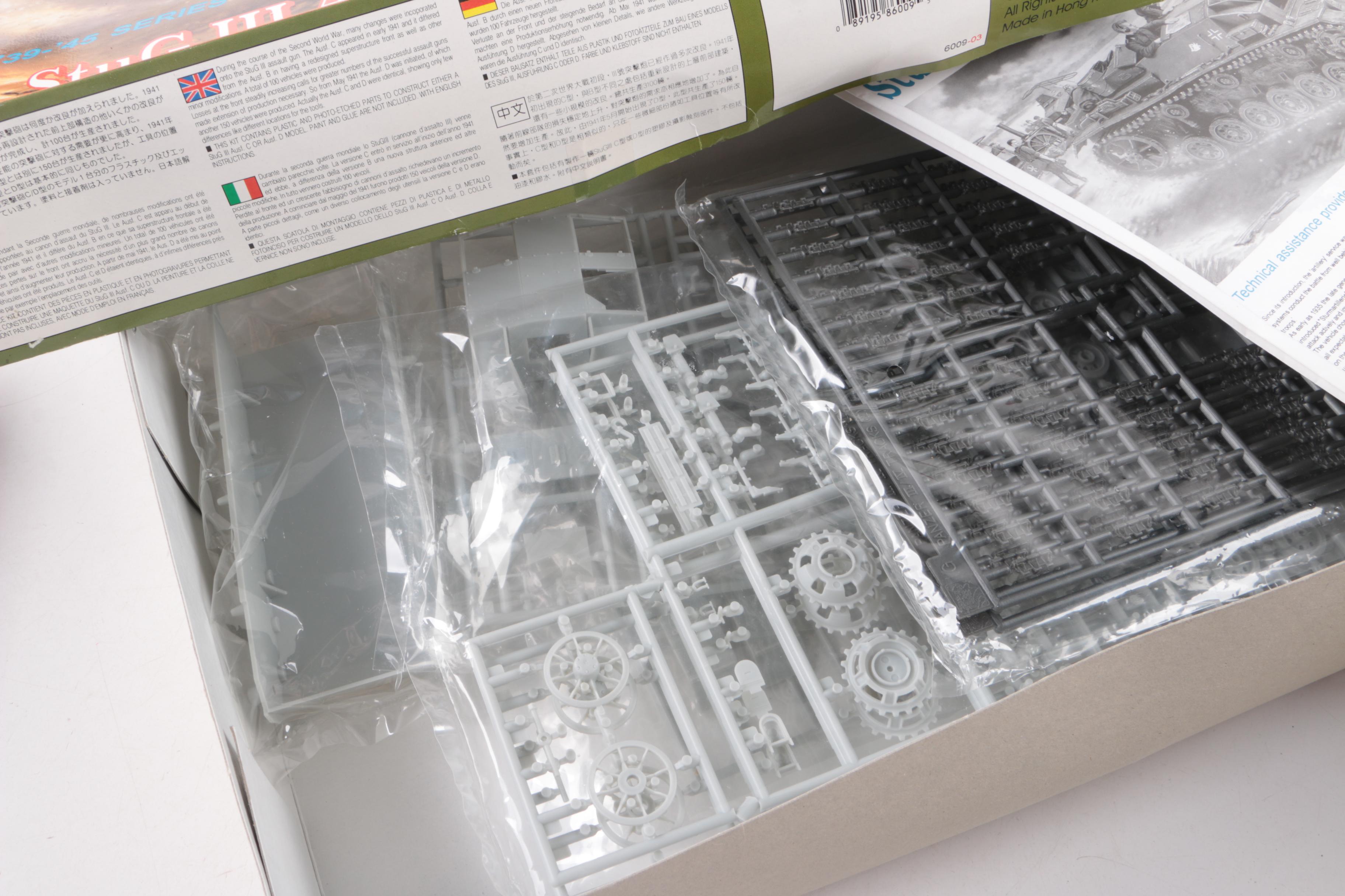 Military Vehicle, Gun and Troop Model Kits, Including Italeri