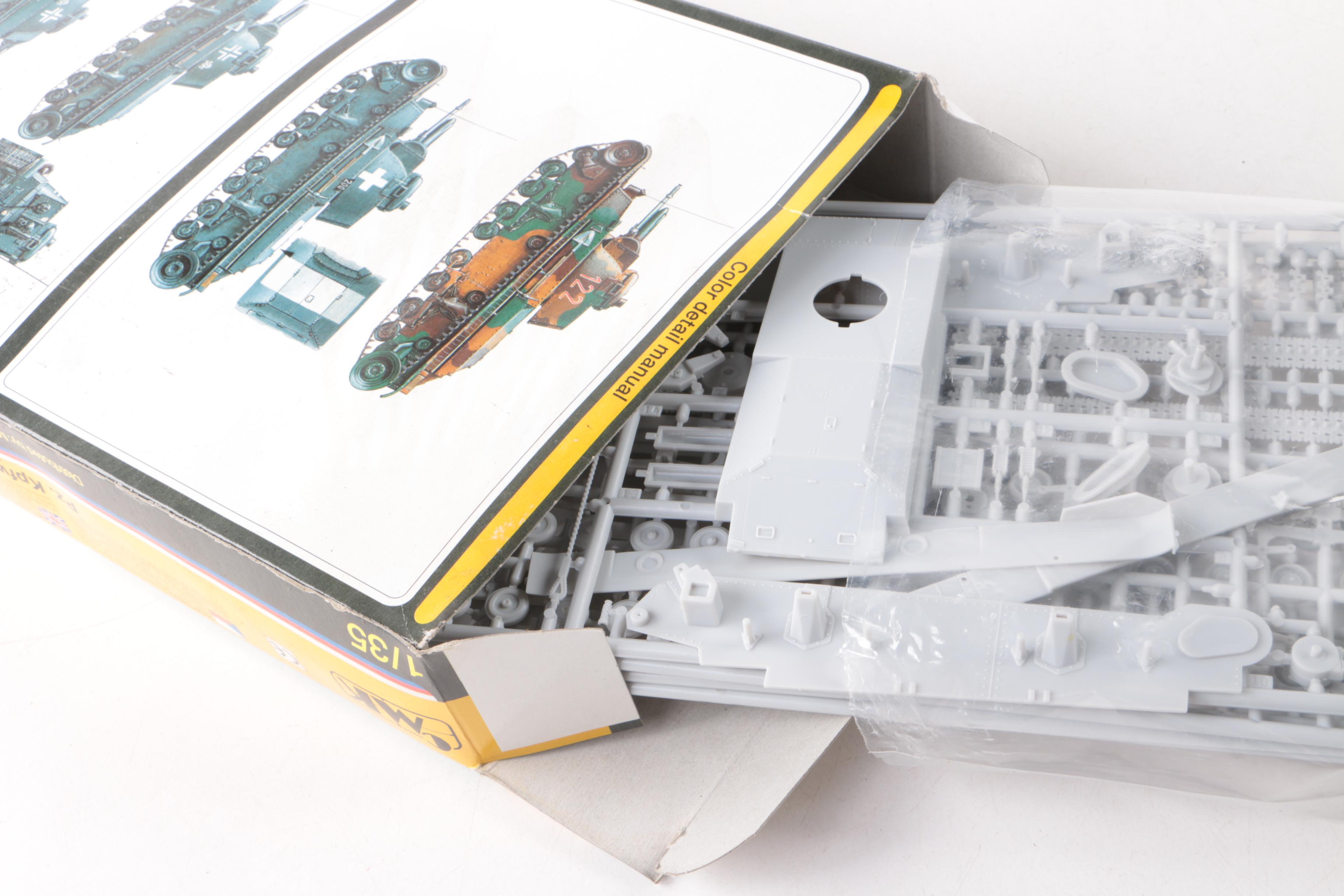 Military Vehicle, Gun and Troop Model Kits, Including Italeri