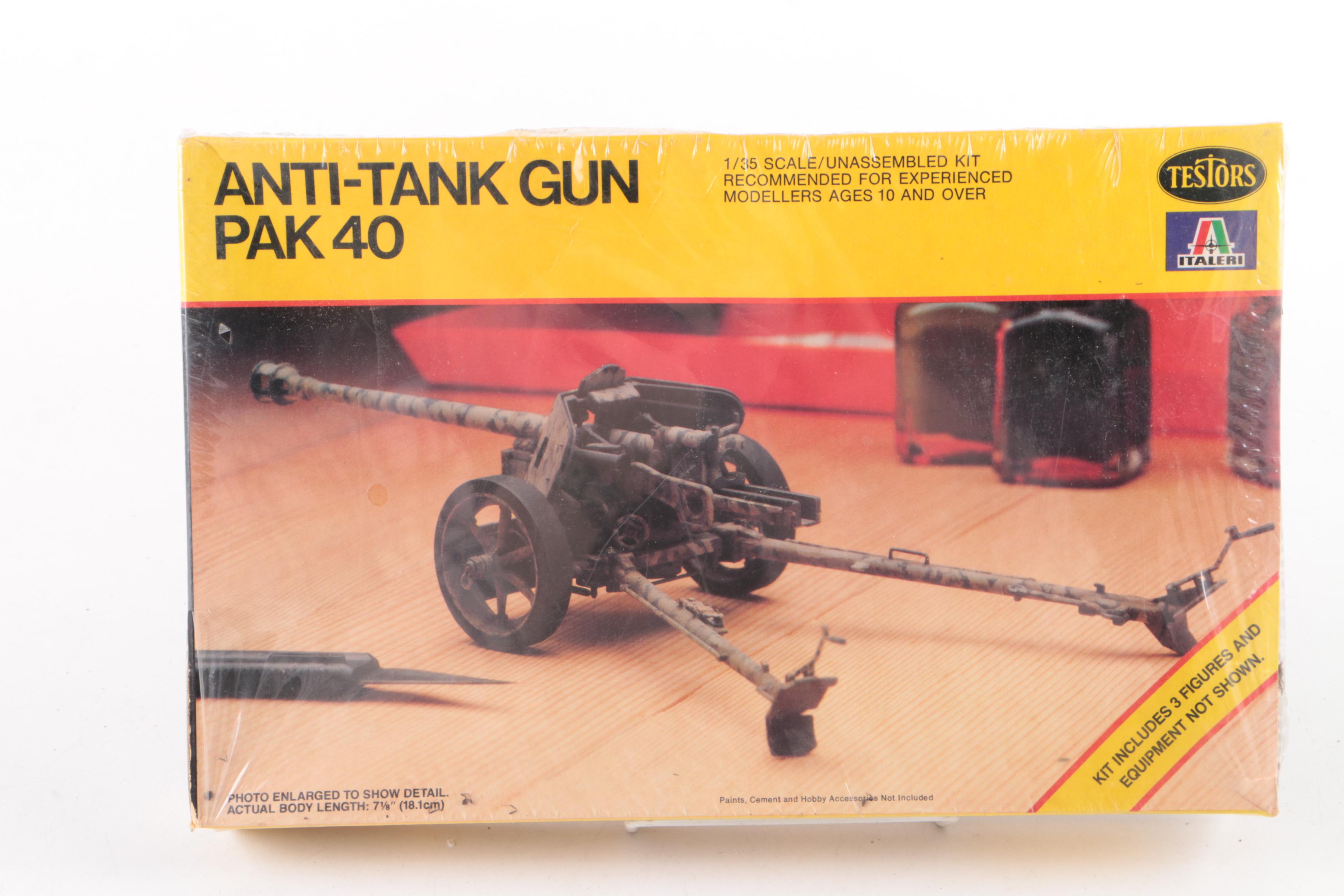 Military Vehicle, Gun and Troop Model Kits, Including Italeri