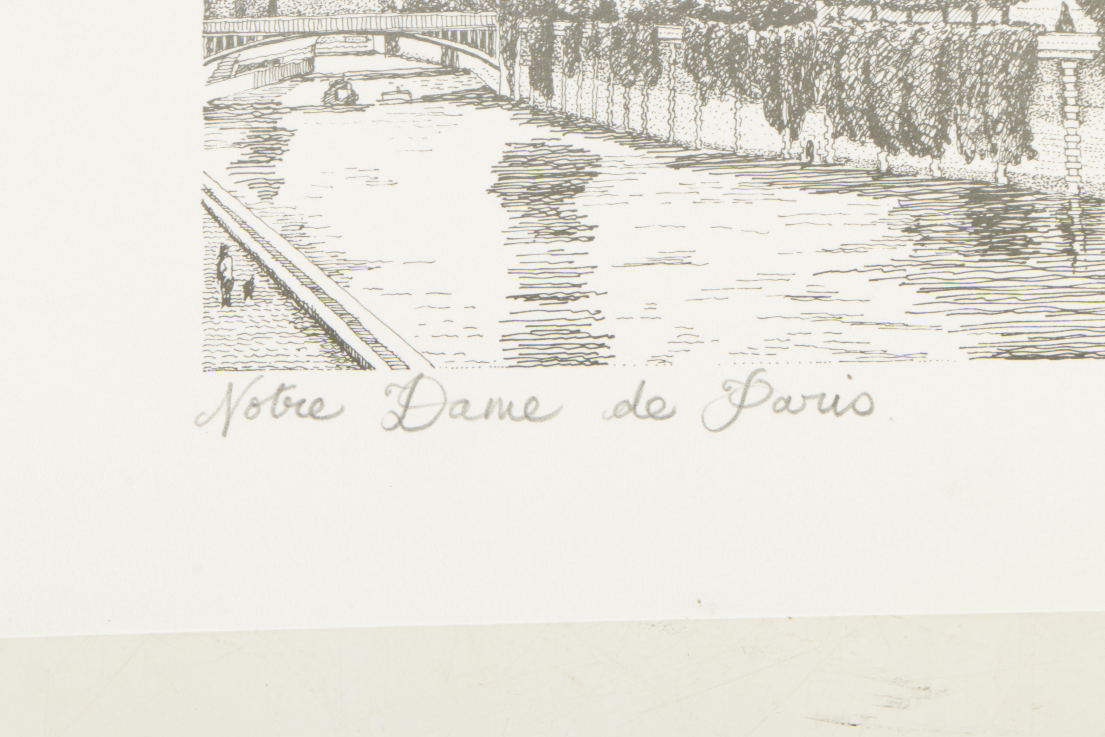 Sonia Bignall Offset Lithographs of French Landscapes