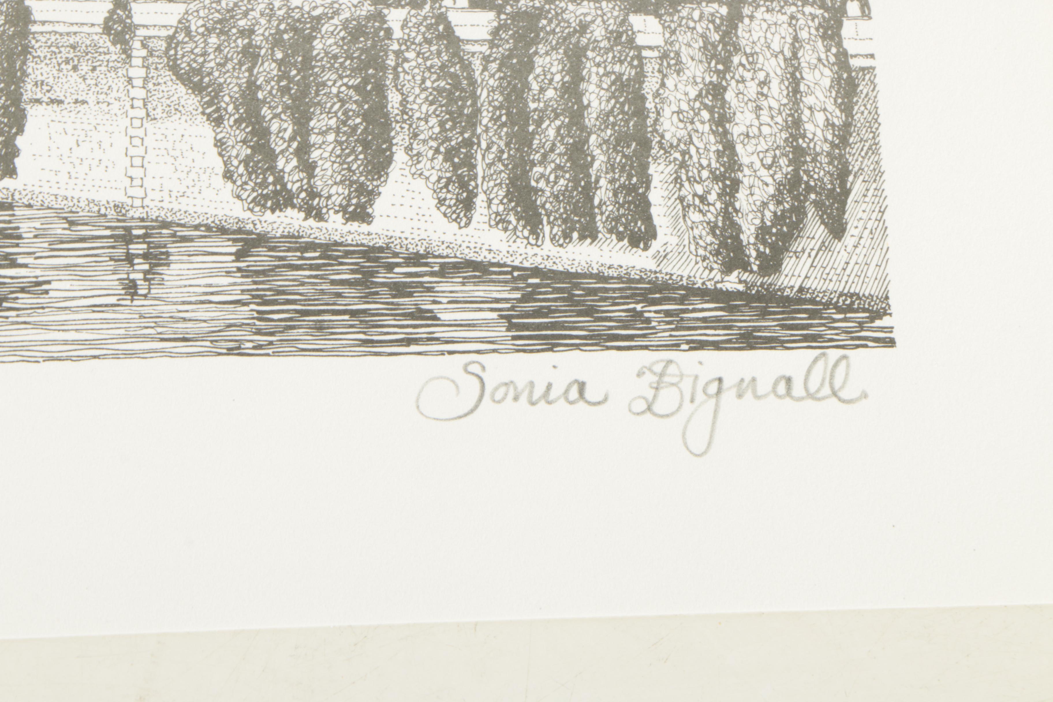 Sonia Bignall Offset Lithographs of French Landscapes