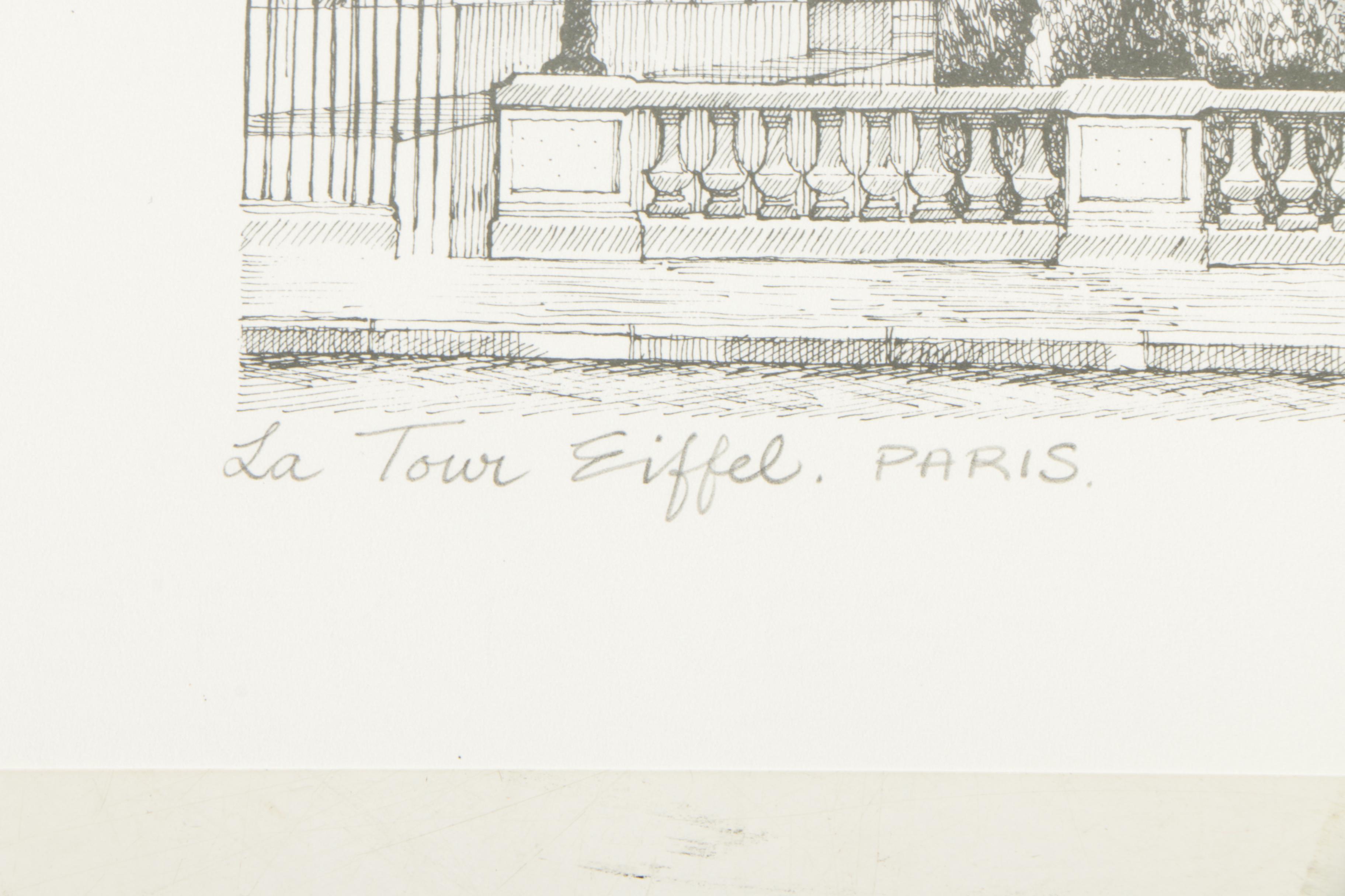 Sonia Bignall Offset Lithographs of French Landscapes