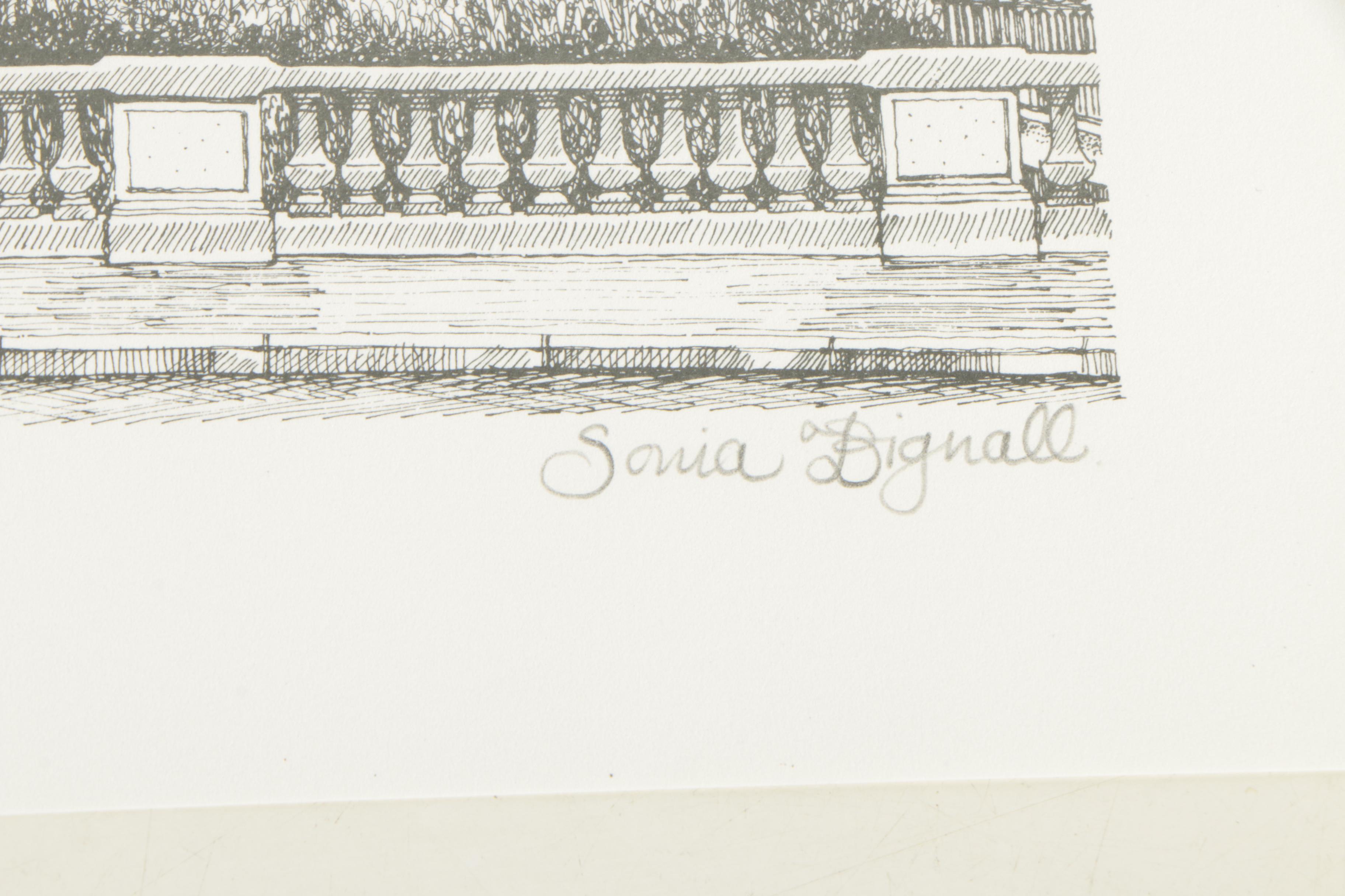 Sonia Bignall Offset Lithographs of French Landscapes