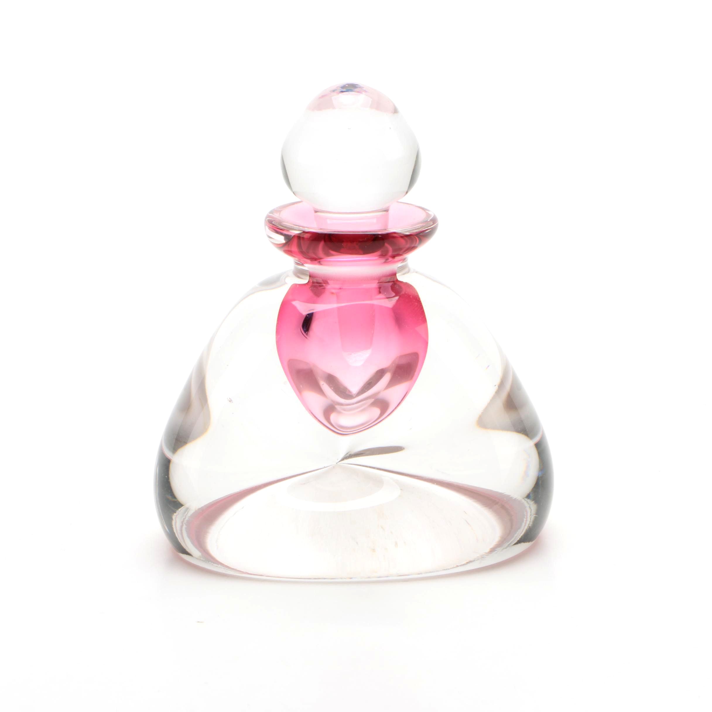 Signed Art Glass Perfume Bottle