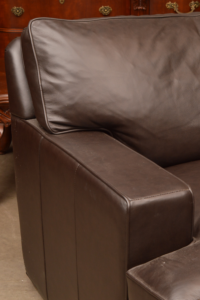 Leather Upholstered Club Chair by Randall Allan