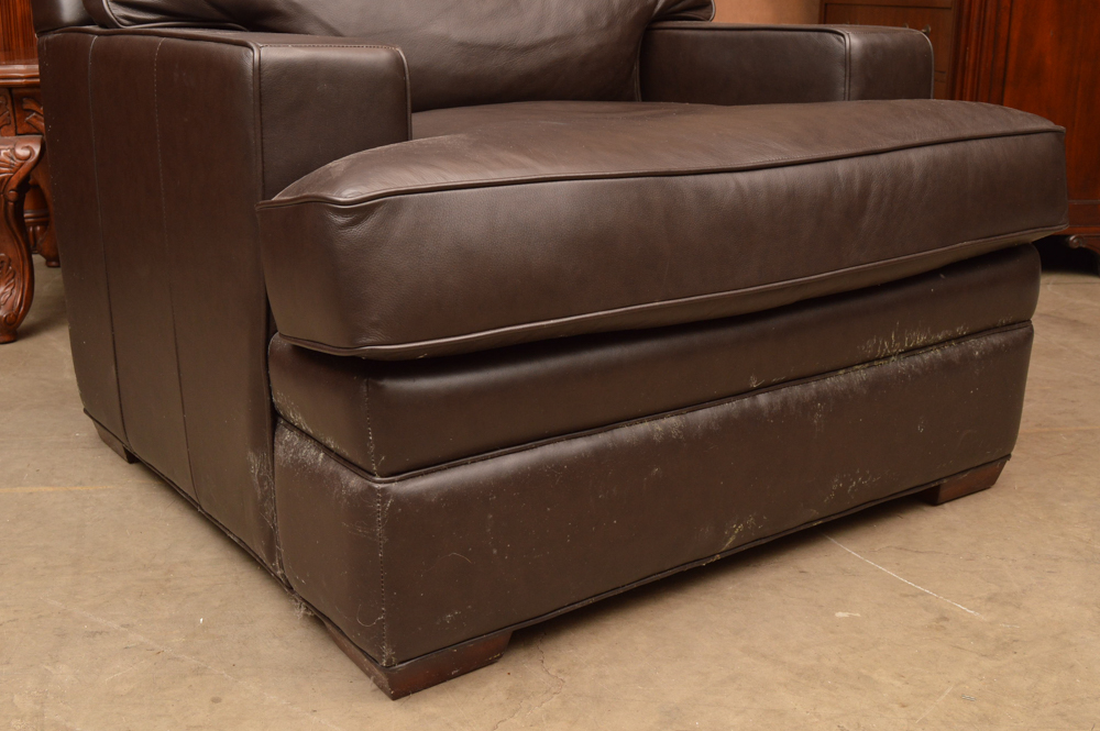 Leather Upholstered Club Chair by Randall Allan