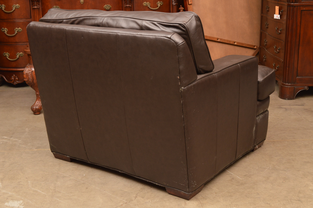 Leather Upholstered Club Chair by Randall Allan