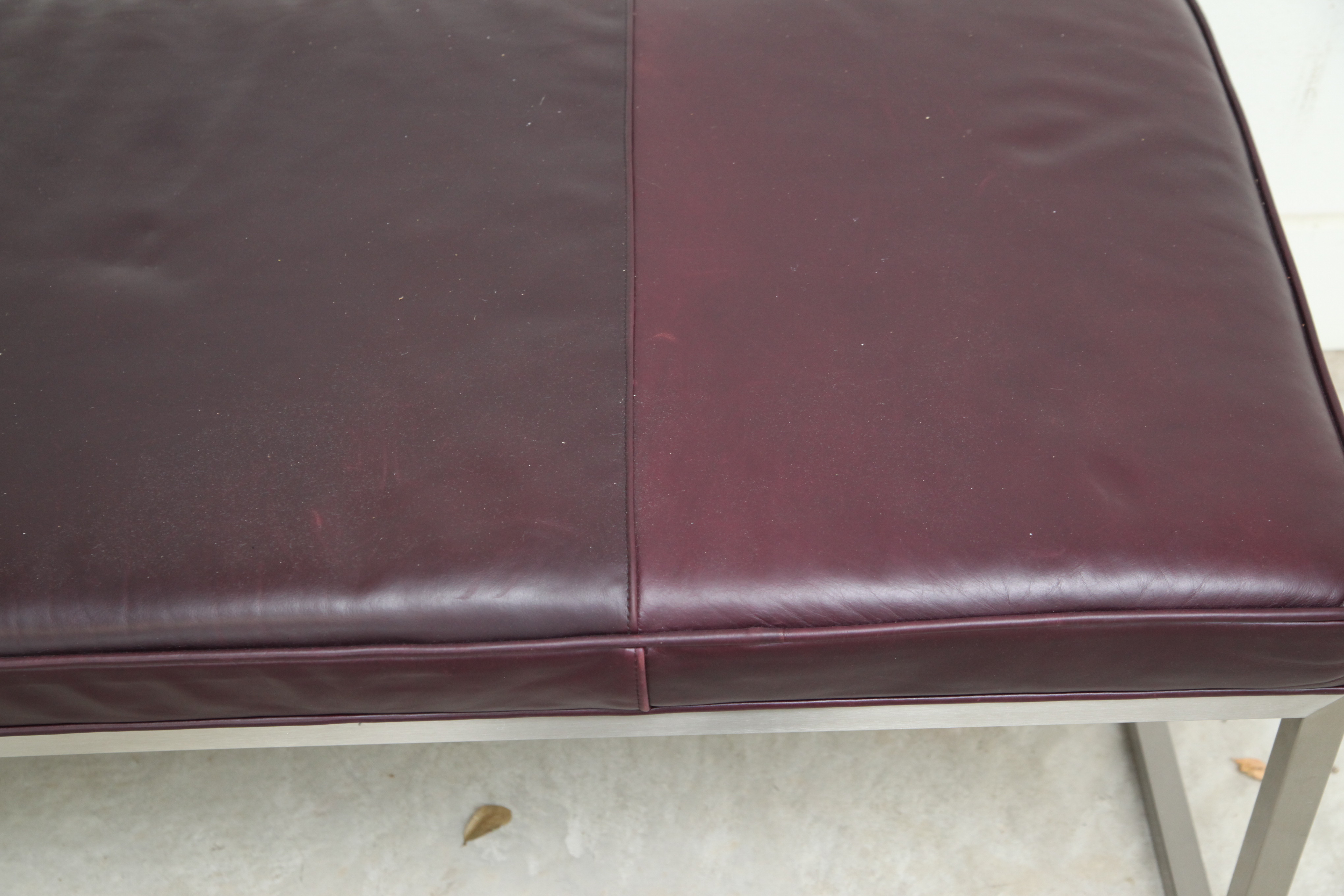 Contemporary Padded Metal Bench