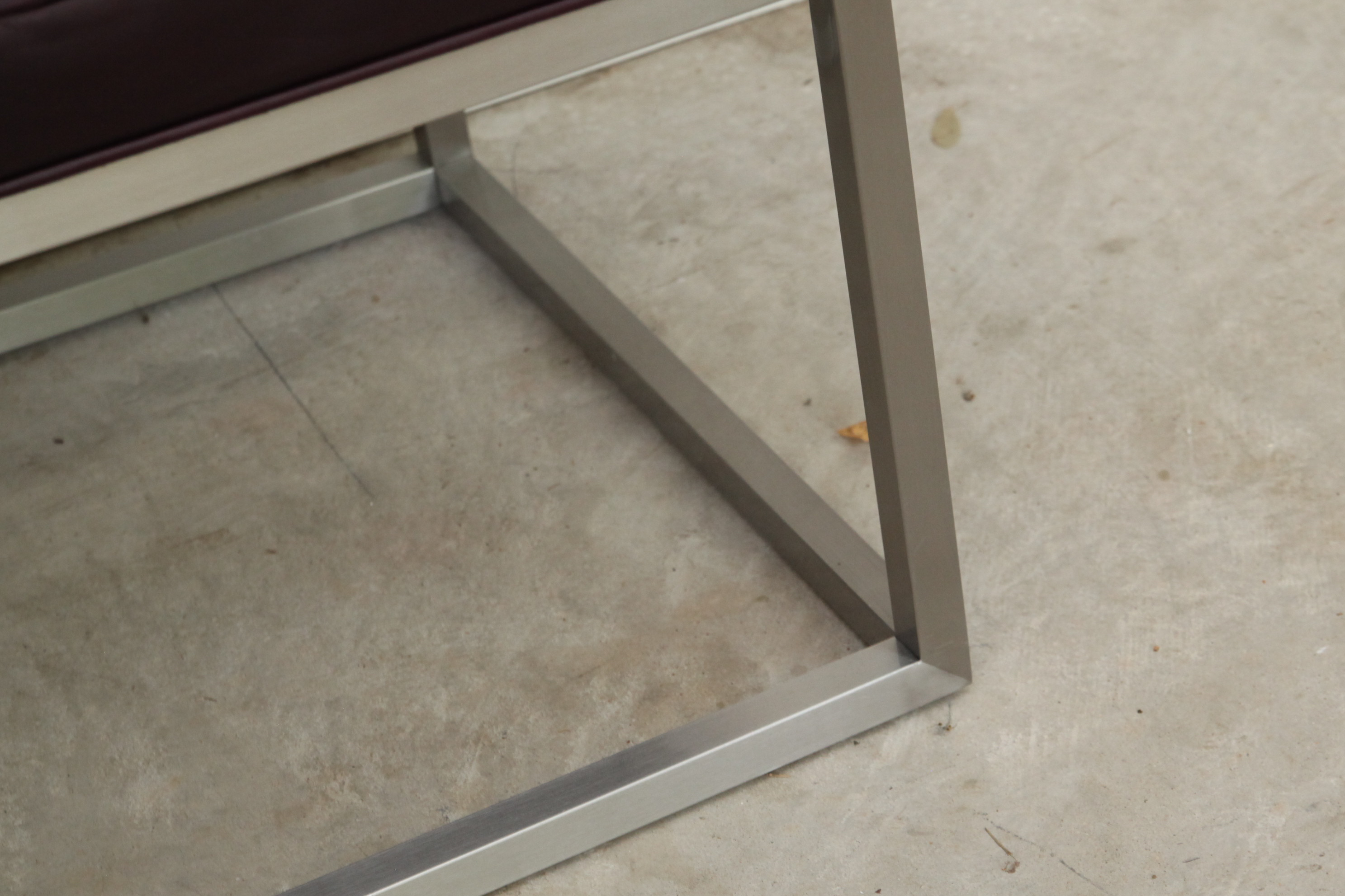 Contemporary Padded Metal Bench