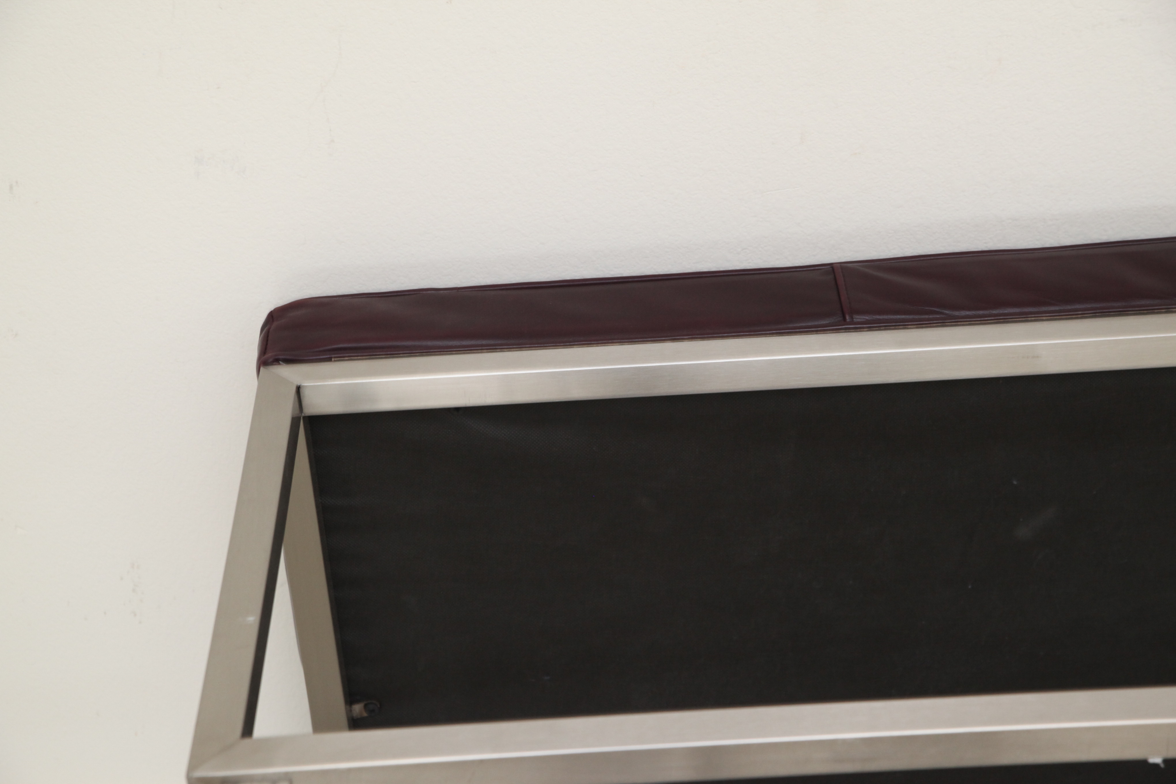 Contemporary Padded Metal Bench