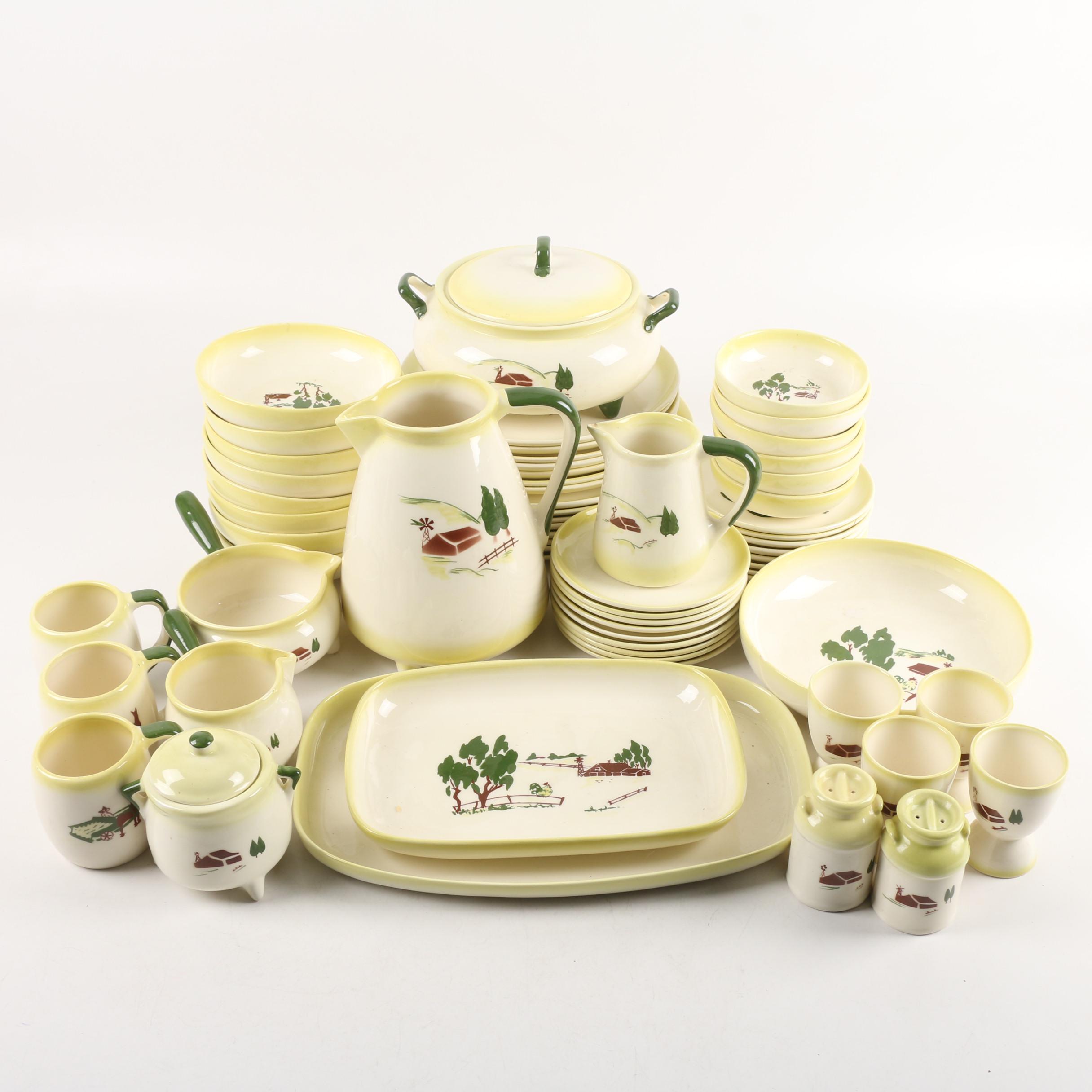 Mid-century Brock of California "Harvest" Ceramic Tableware