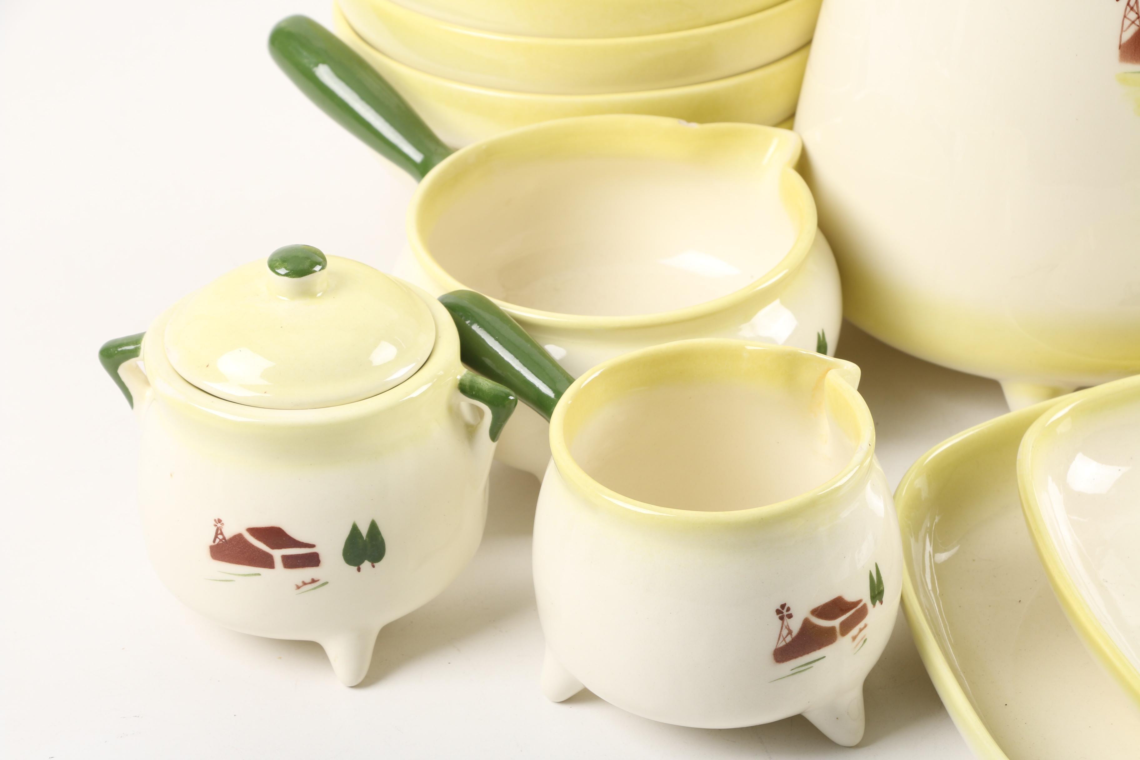 Mid-century Brock of California "Harvest" Ceramic Tableware