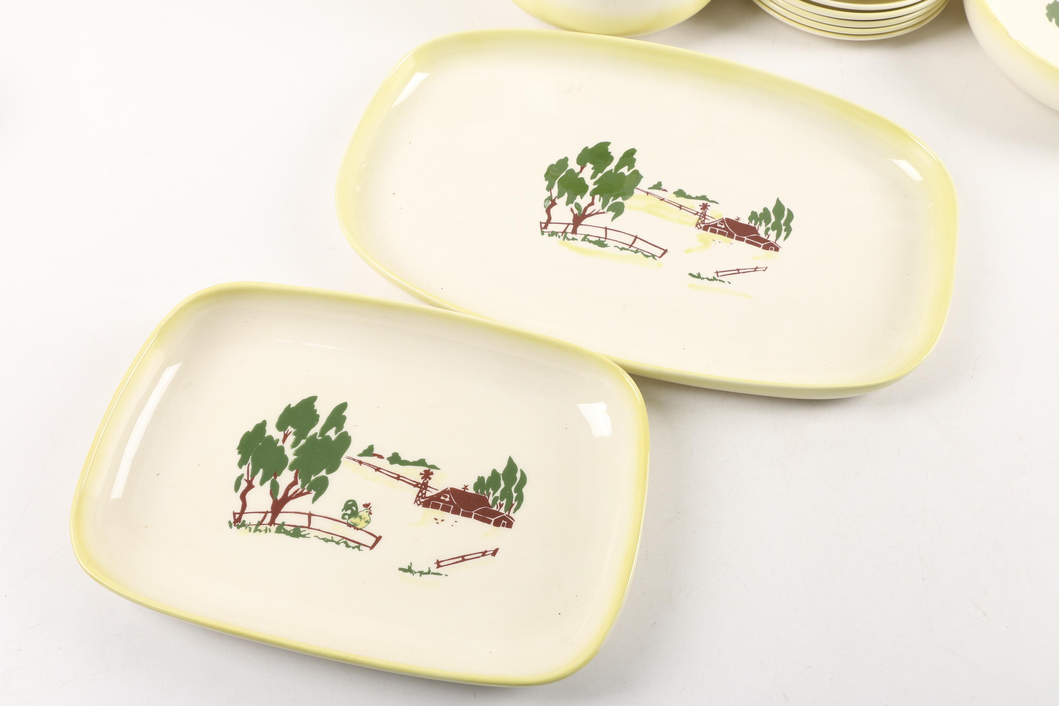Mid-century Brock of California "Harvest" Ceramic Tableware