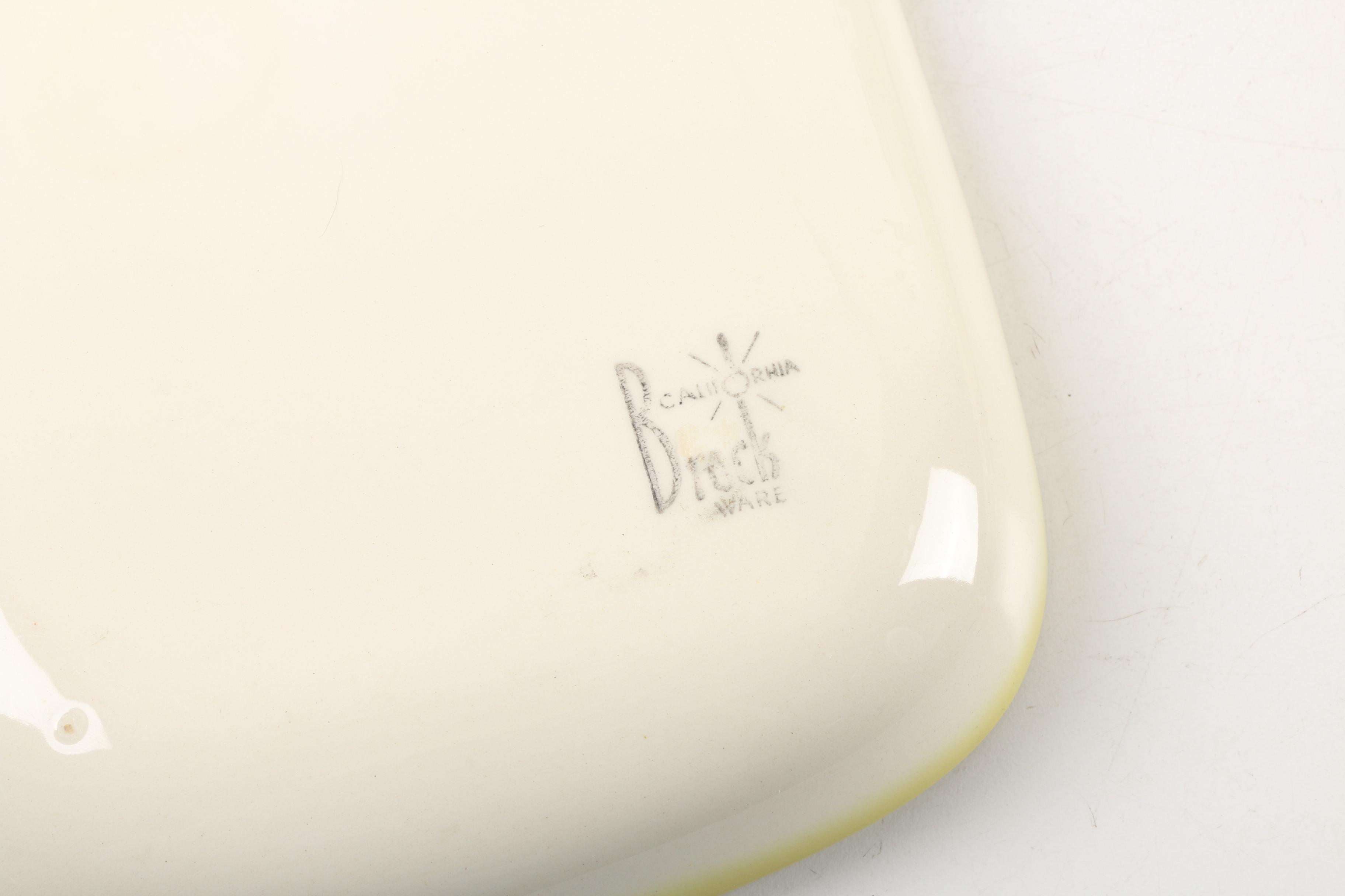 Mid-century Brock of California "Harvest" Ceramic Tableware