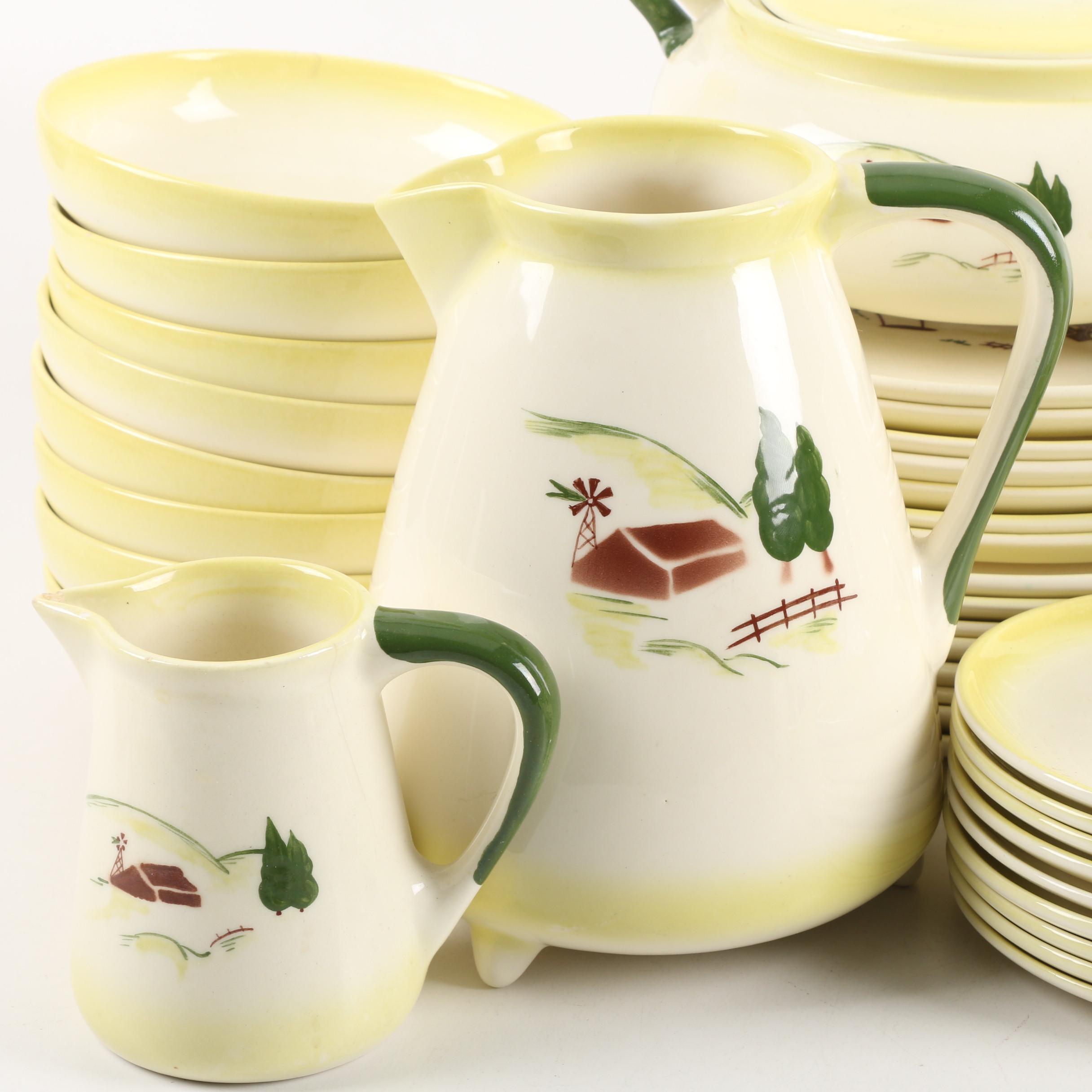 Mid-century Brock of California "Harvest" Ceramic Tableware