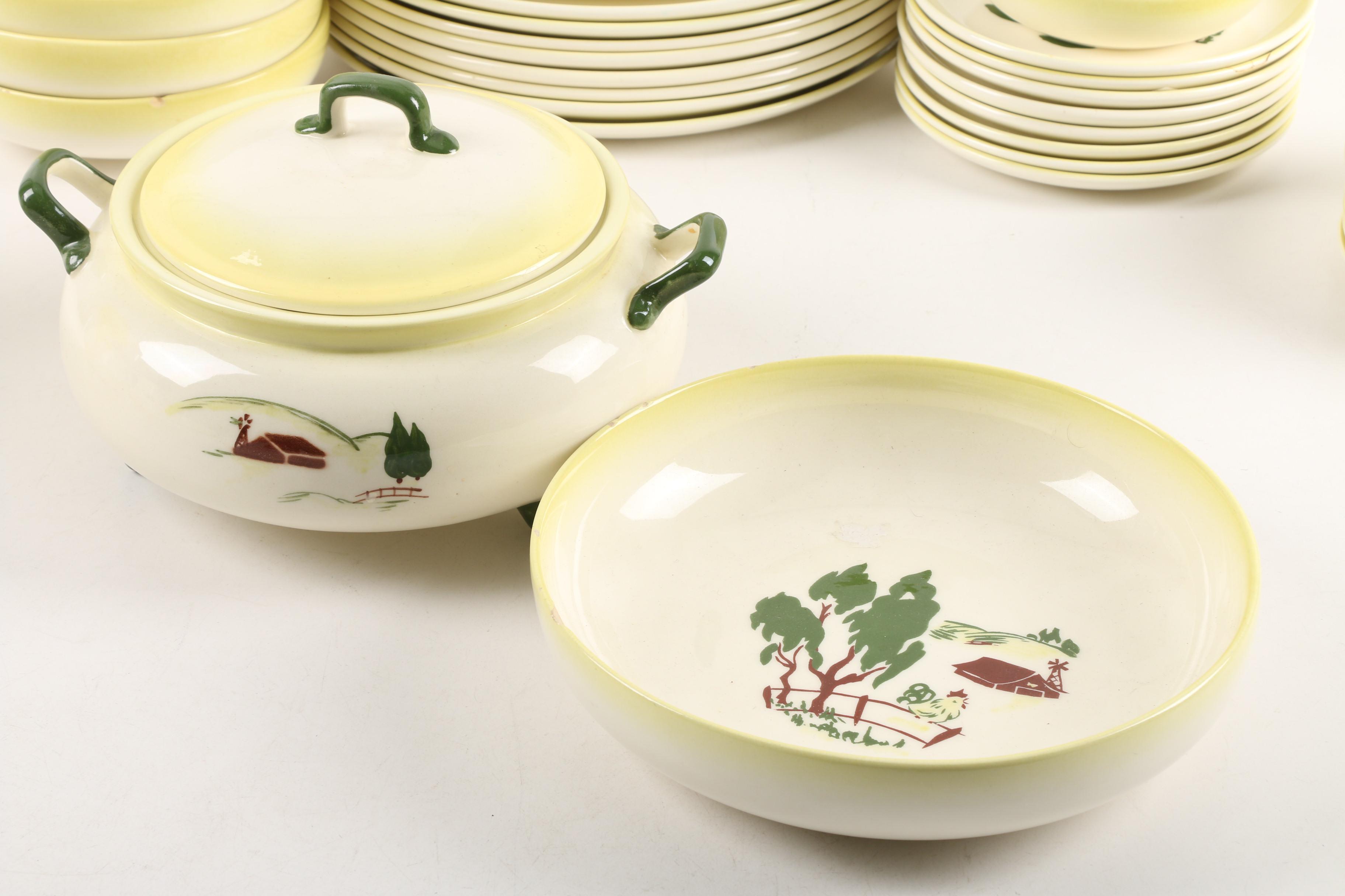 Mid-century Brock of California "Harvest" Ceramic Tableware