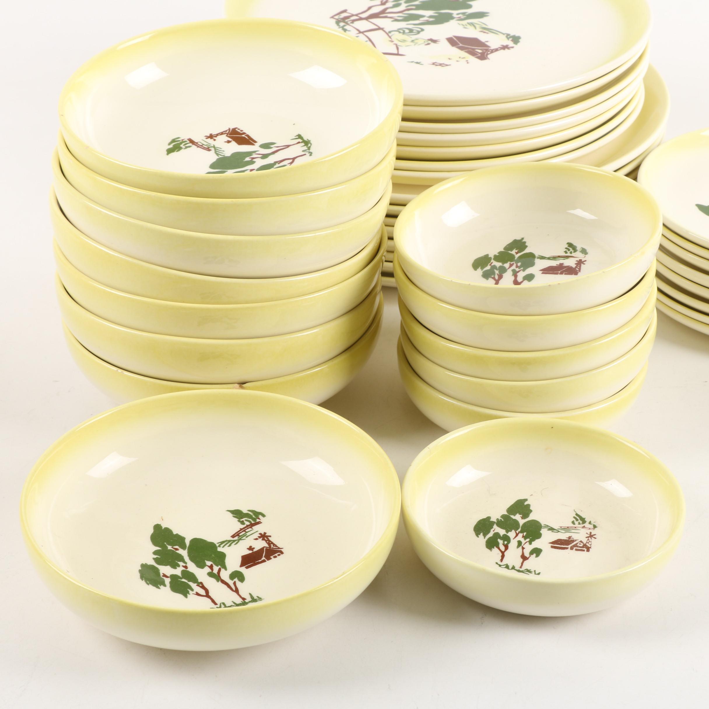 Mid-century Brock of California "Harvest" Ceramic Tableware