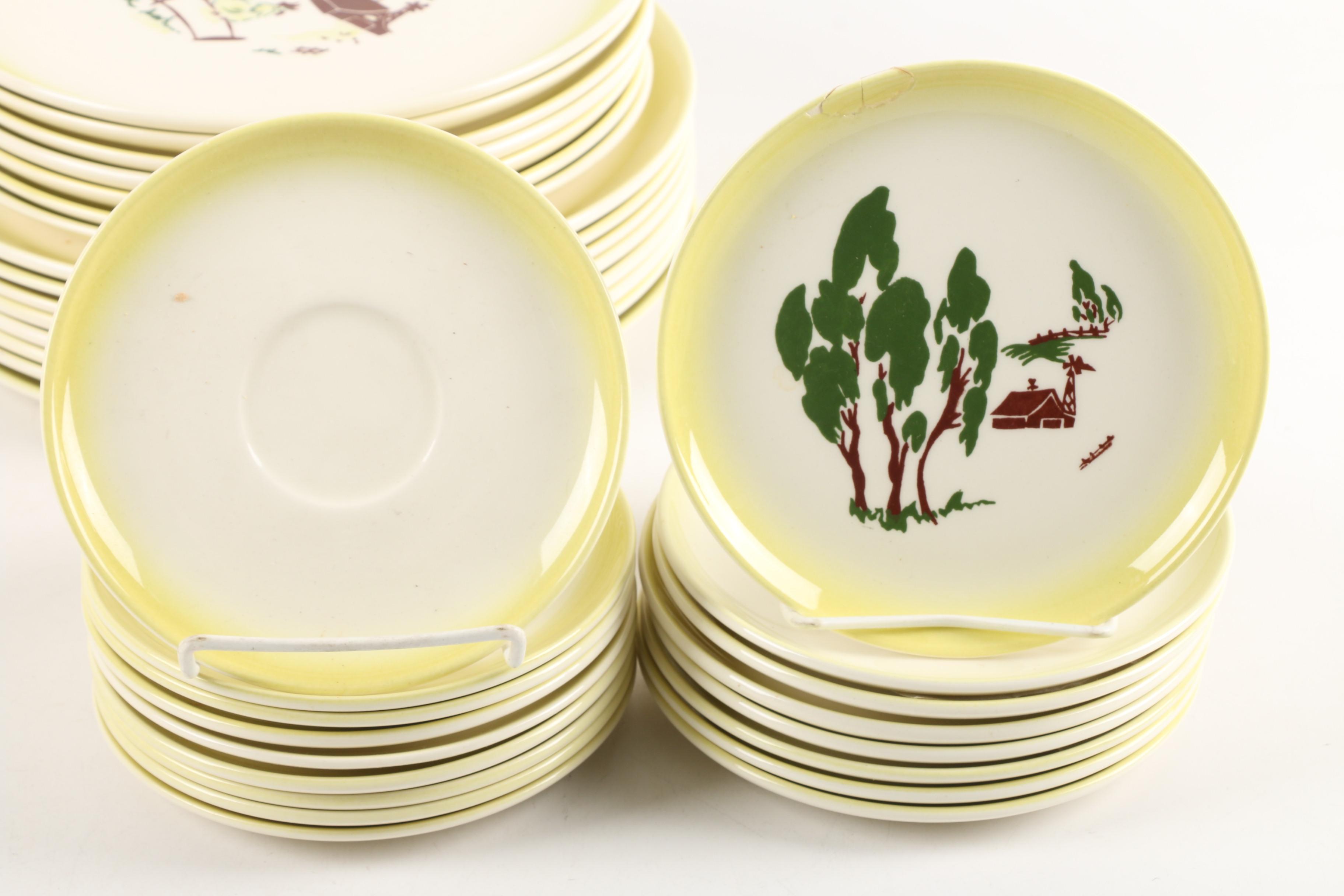 Mid-century Brock of California "Harvest" Ceramic Tableware