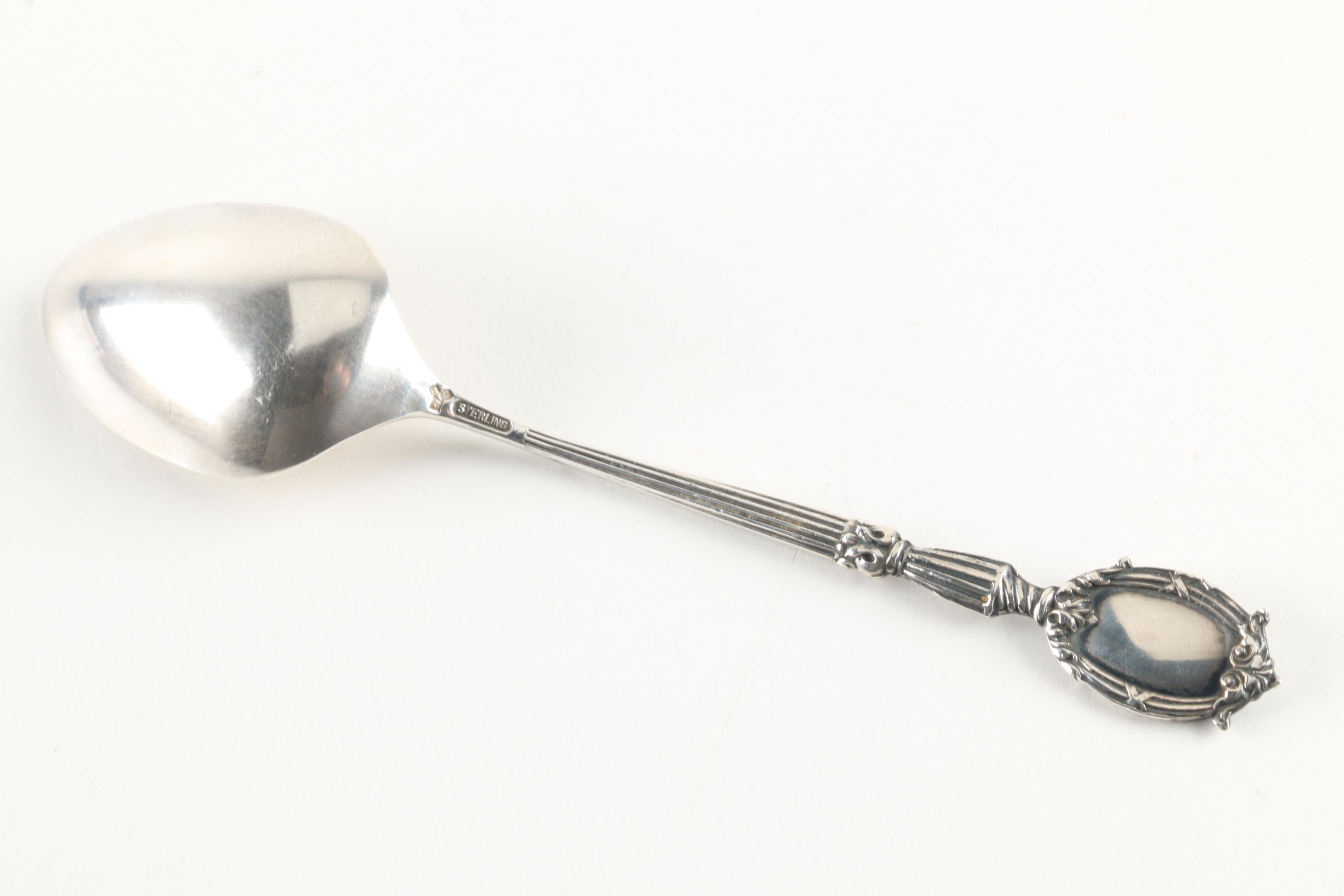 Rosenthal Crystal Votive Candles with Rogers, Lunt & Bowlen Co. Sterling Spoon