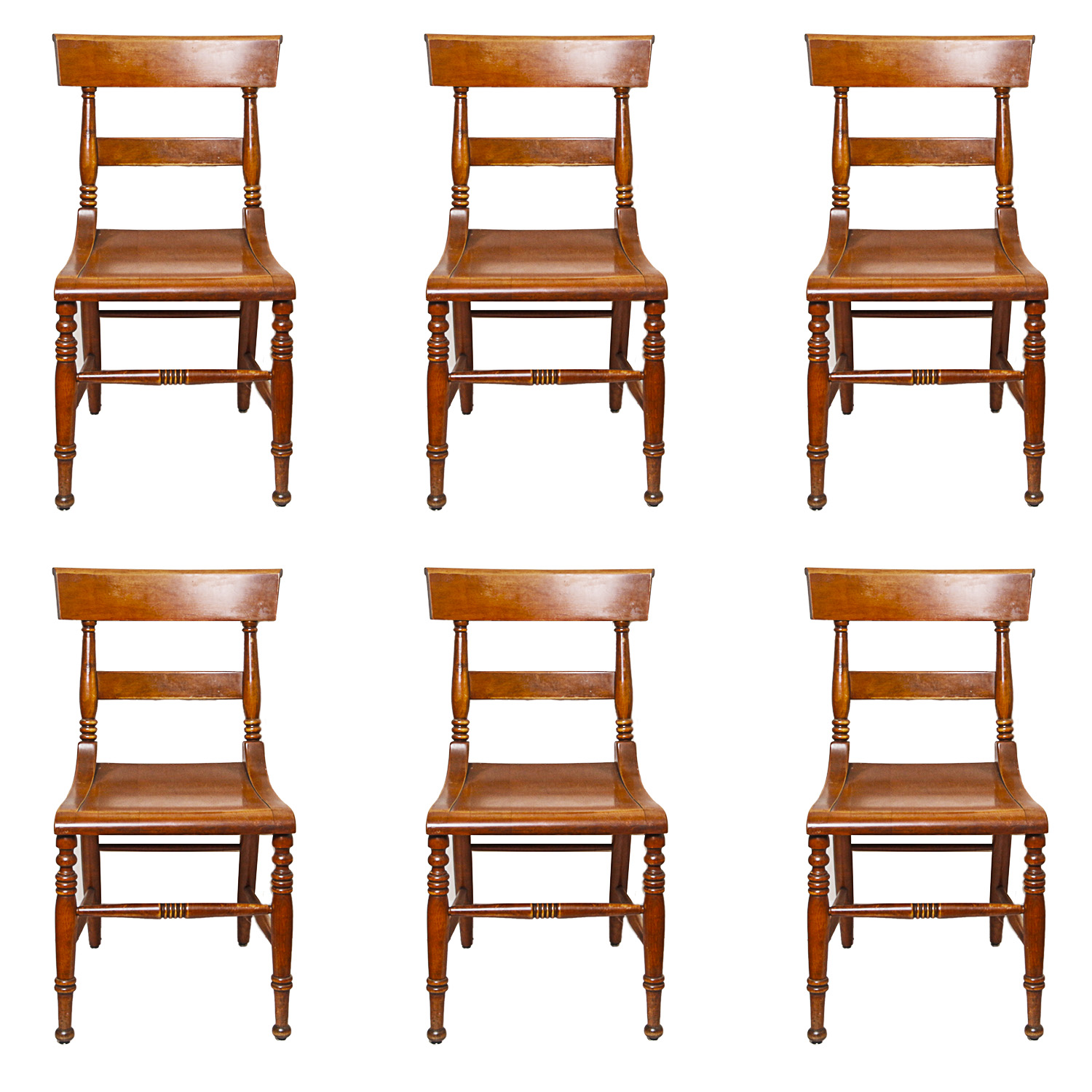 Six "Golden Beryl" Maple Dining Chairs by Willett