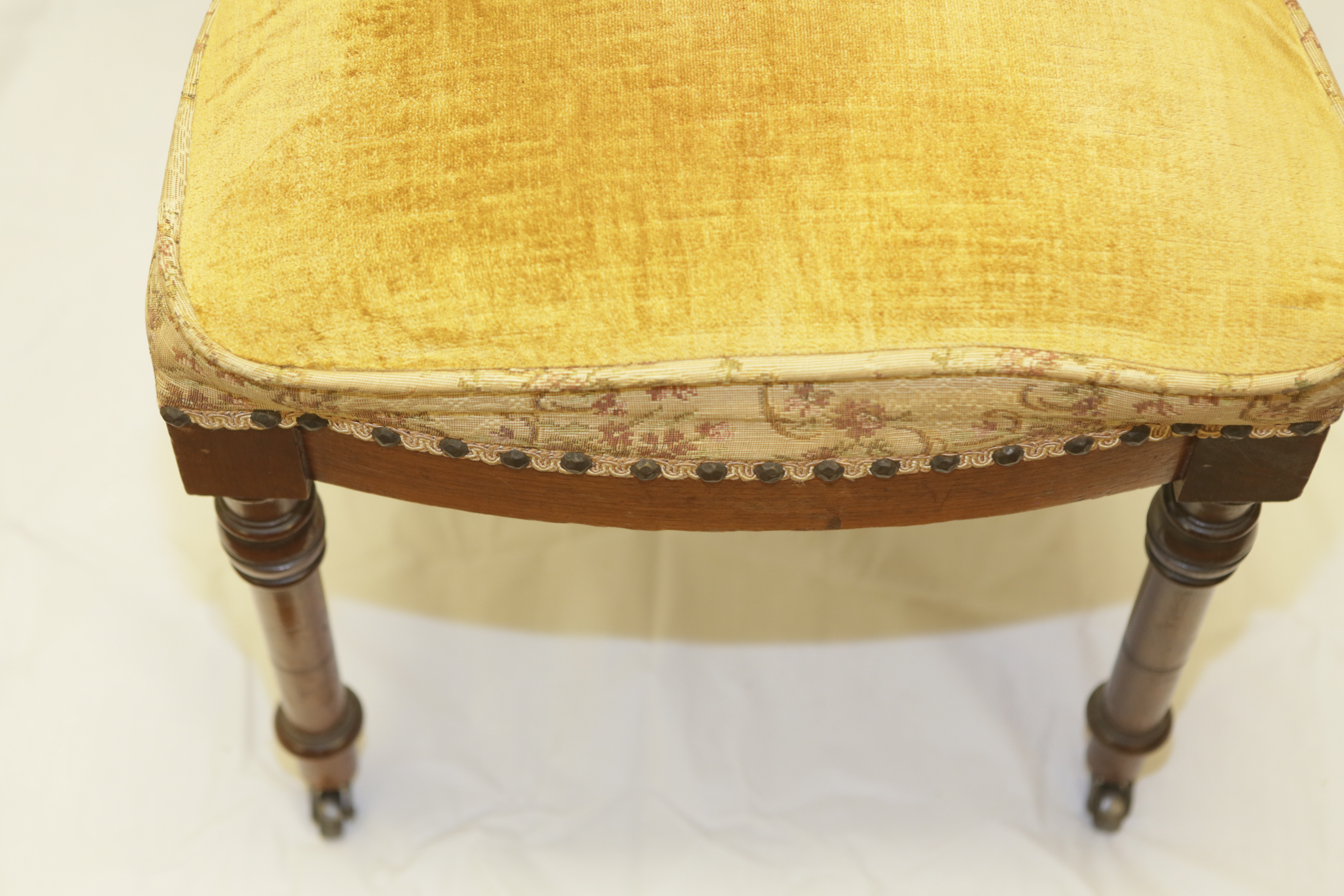 Antique Eastlake Side Chair with Velvet Upholstery