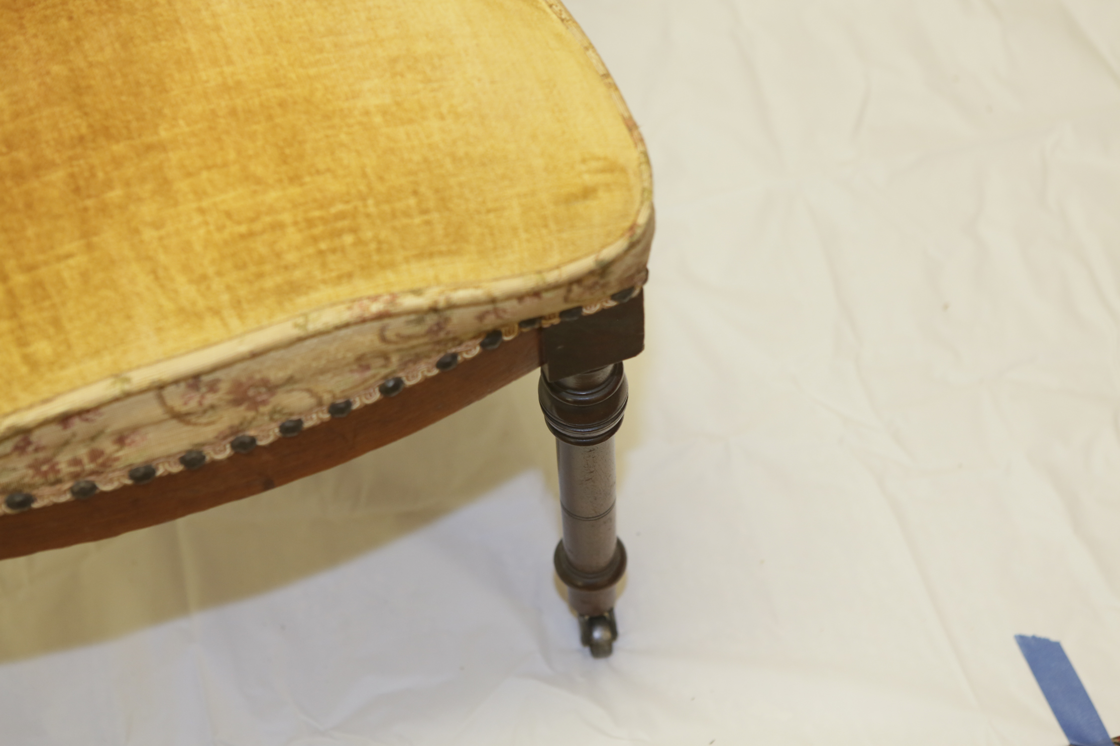 Antique Eastlake Side Chair with Velvet Upholstery