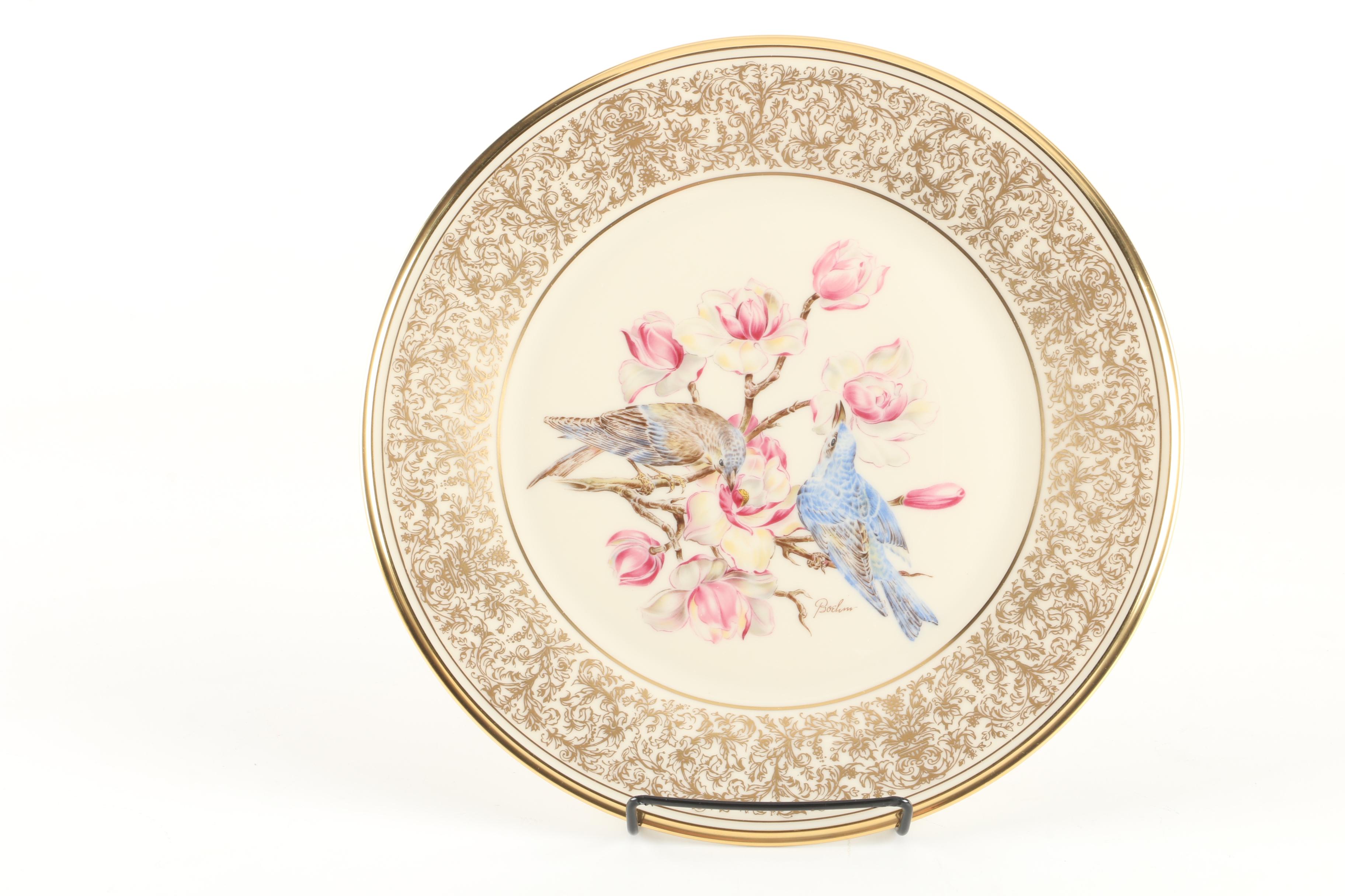 1972 Lenox Limited Edition Boehm Birds "Mountain Bluebird" Collector Plate