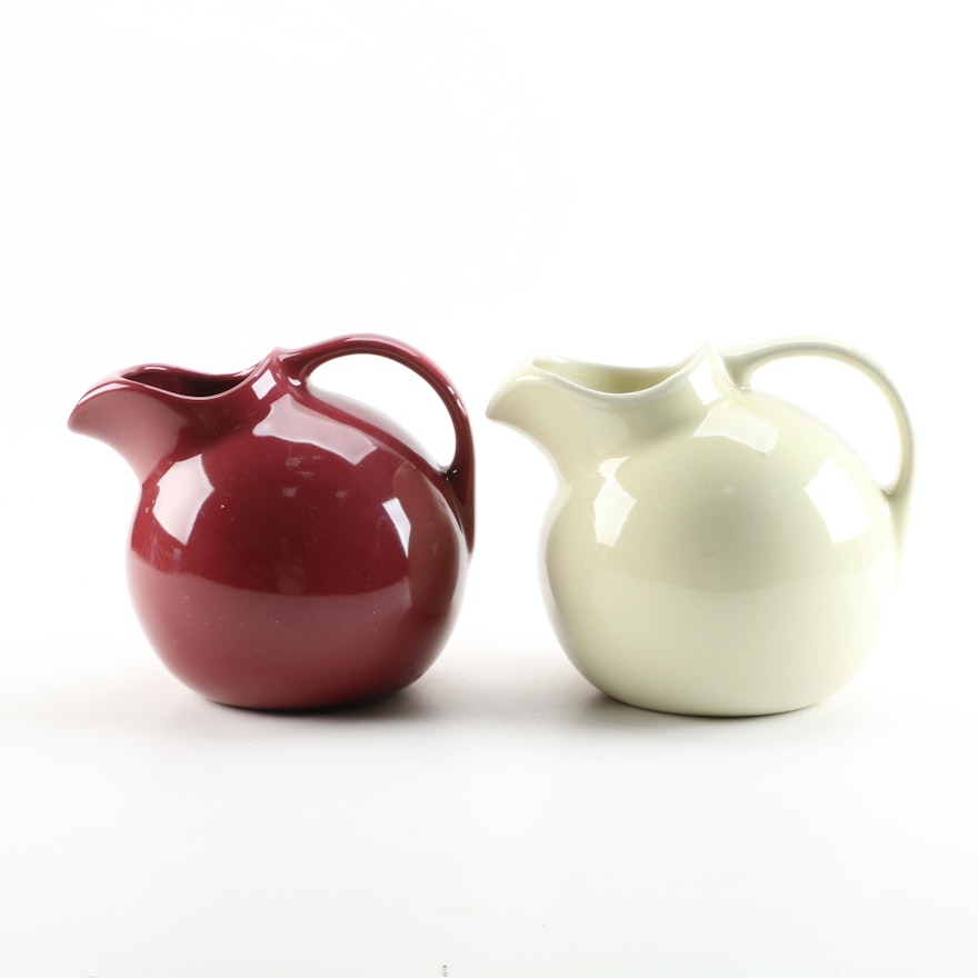 Mid-century Ceramic Ball Pitchers Including Hall