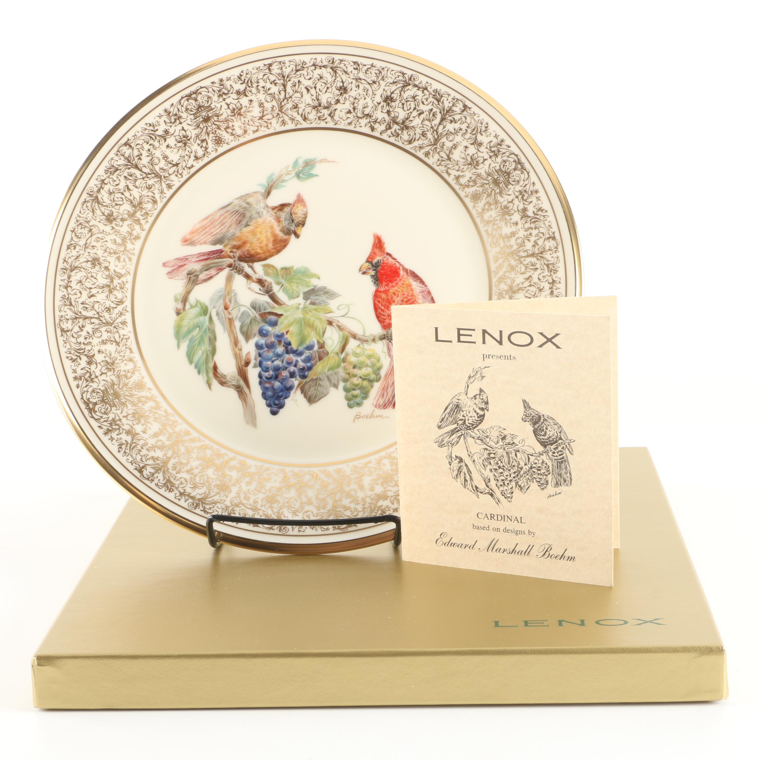1976 Lenox Limited Edition Boehm Birds "Cardinal" Collector Plate