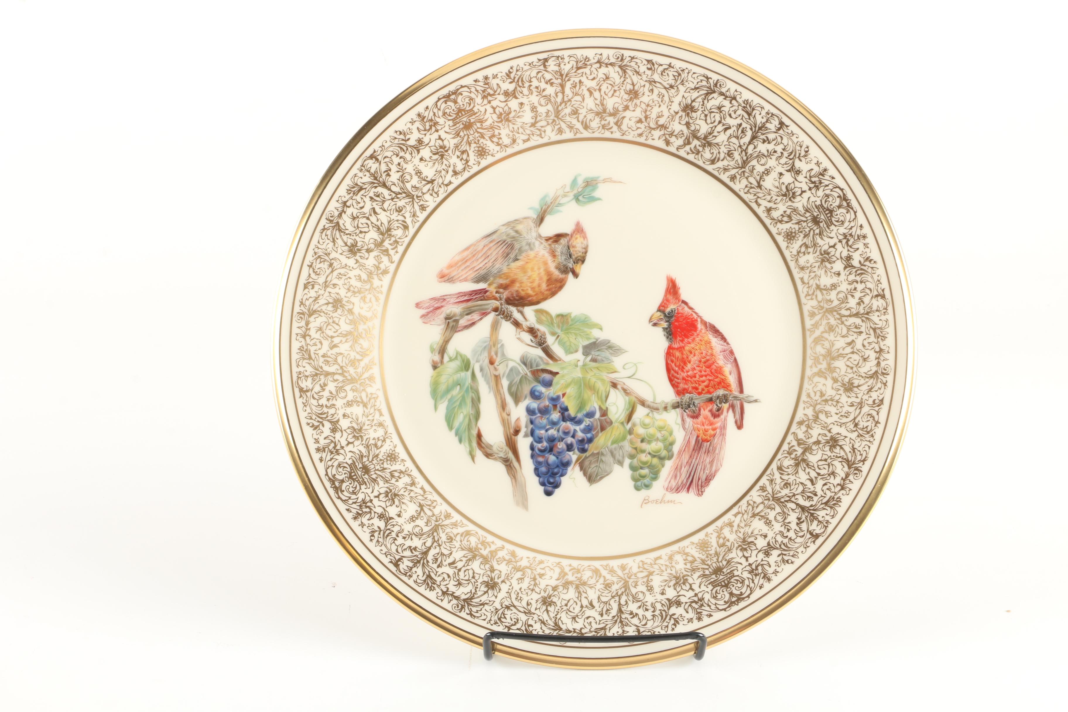 1976 Lenox Limited Edition Boehm Birds "Cardinal" Collector Plate