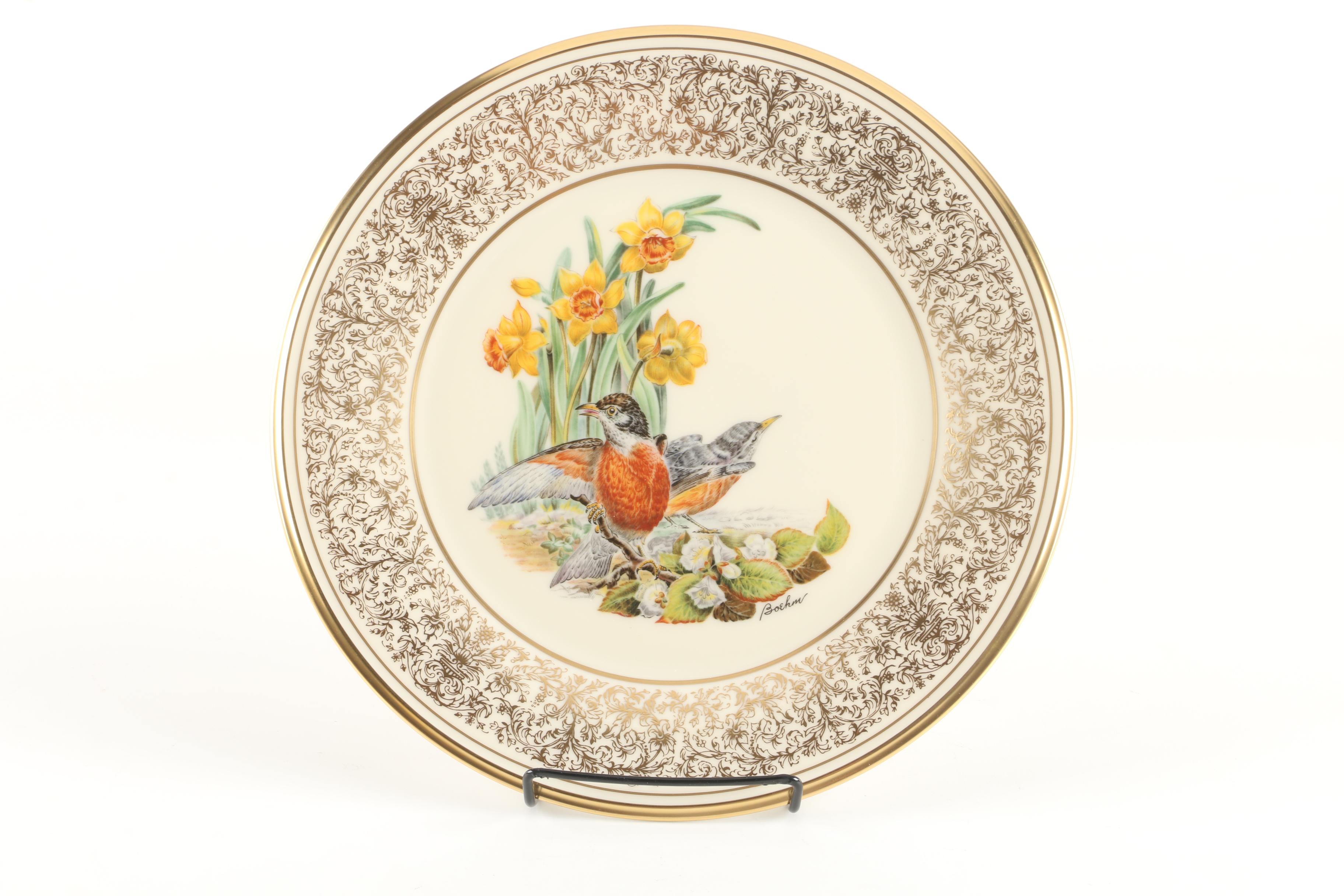 1977 Lenox Limited Edition Boehm Birds "Robin" Collector Plate