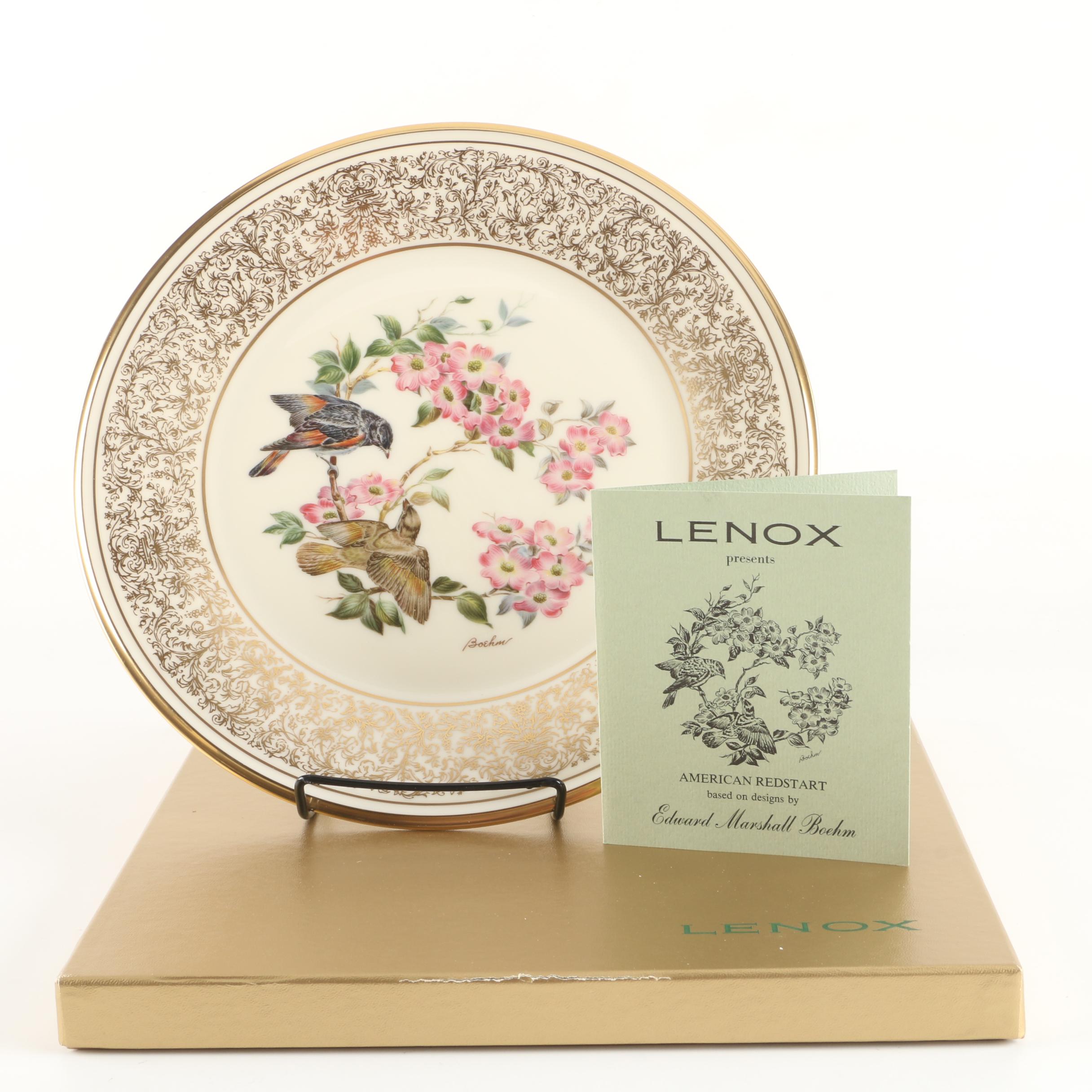 1975 Lenox Limited Edition Boehm Birds "American Redstart" Collector Plate