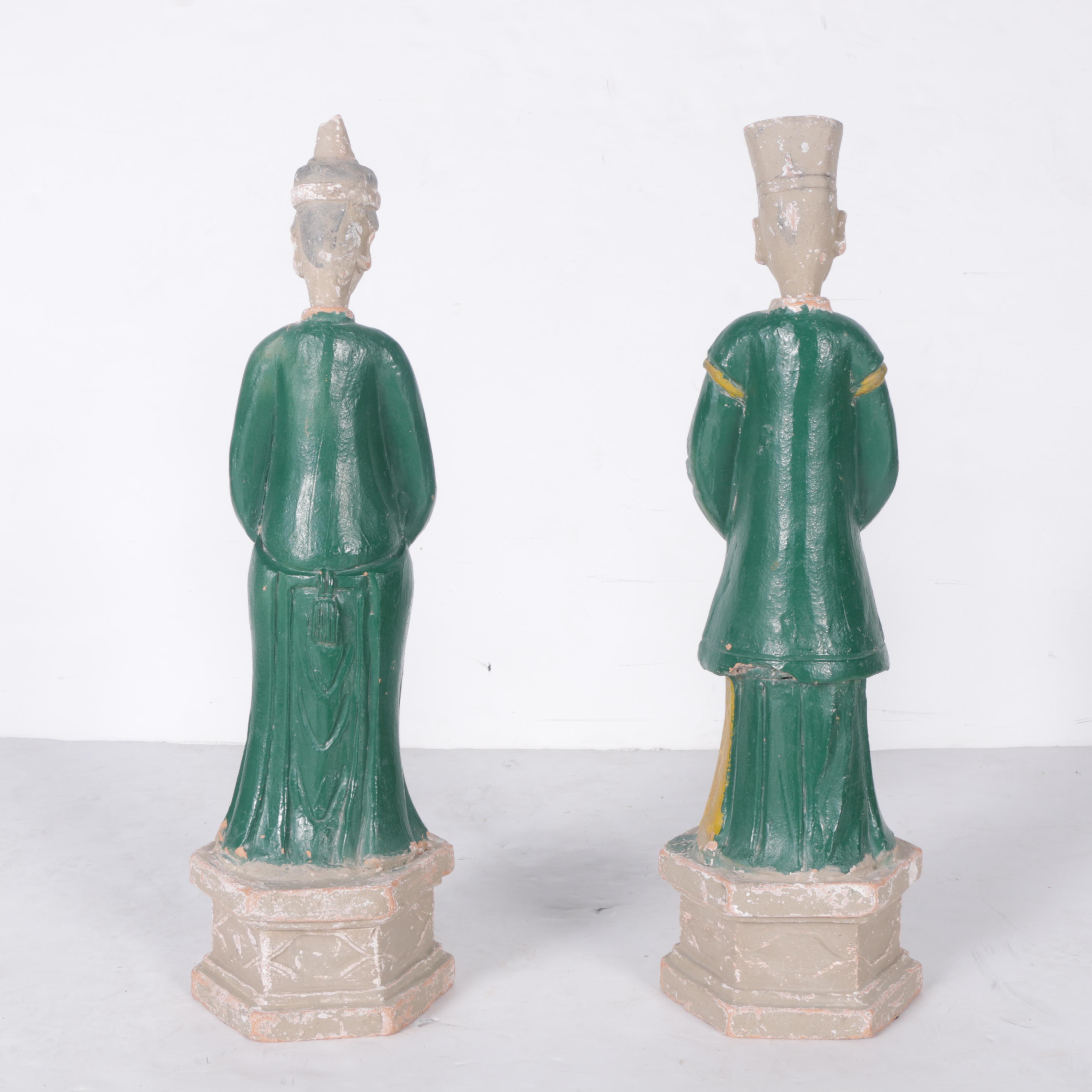 Chinese Polychrome Ceramic Sculptures