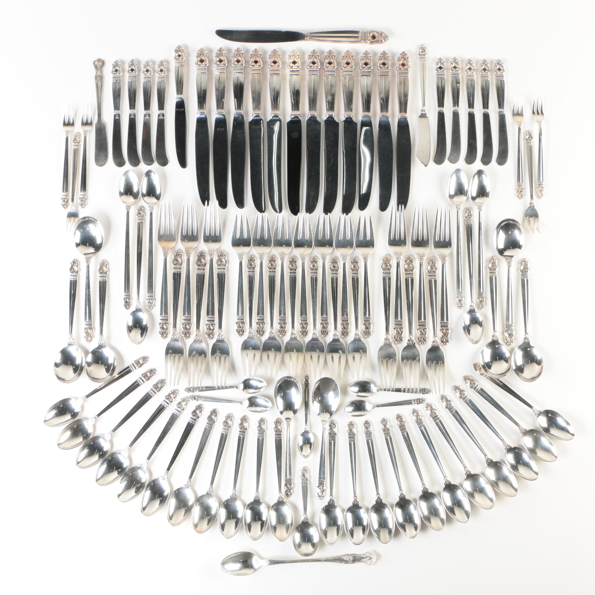 International Silver Co. "Royal Danish" Sterling Silver Flatware Set