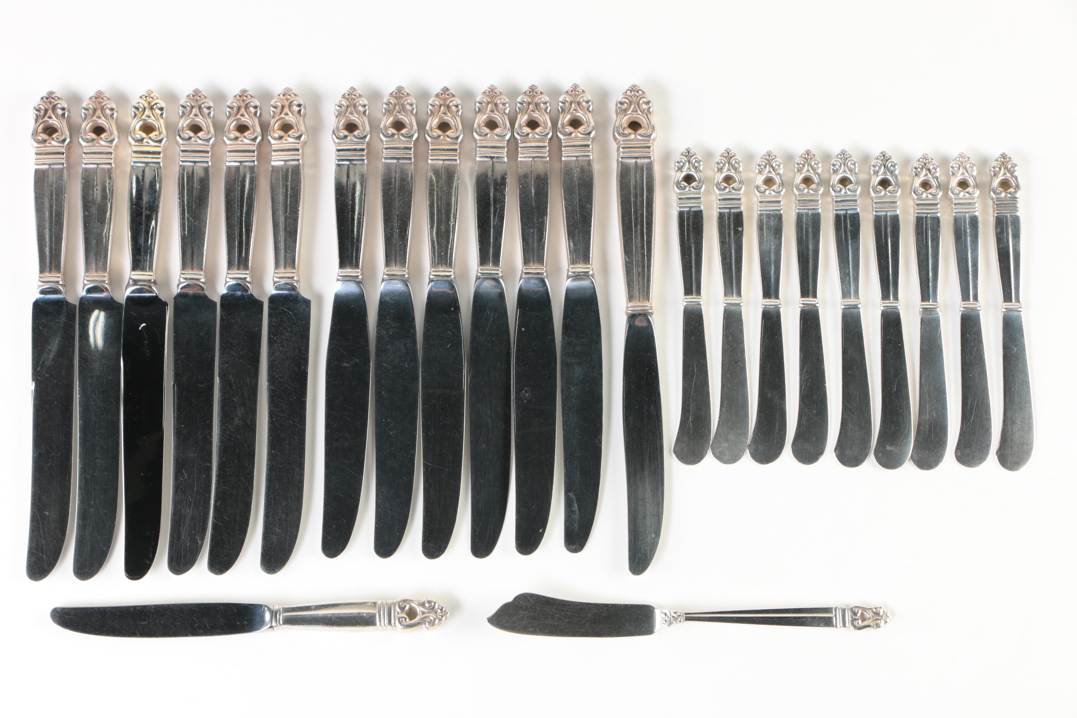 International Silver Co. "Royal Danish" Sterling Silver Flatware Set