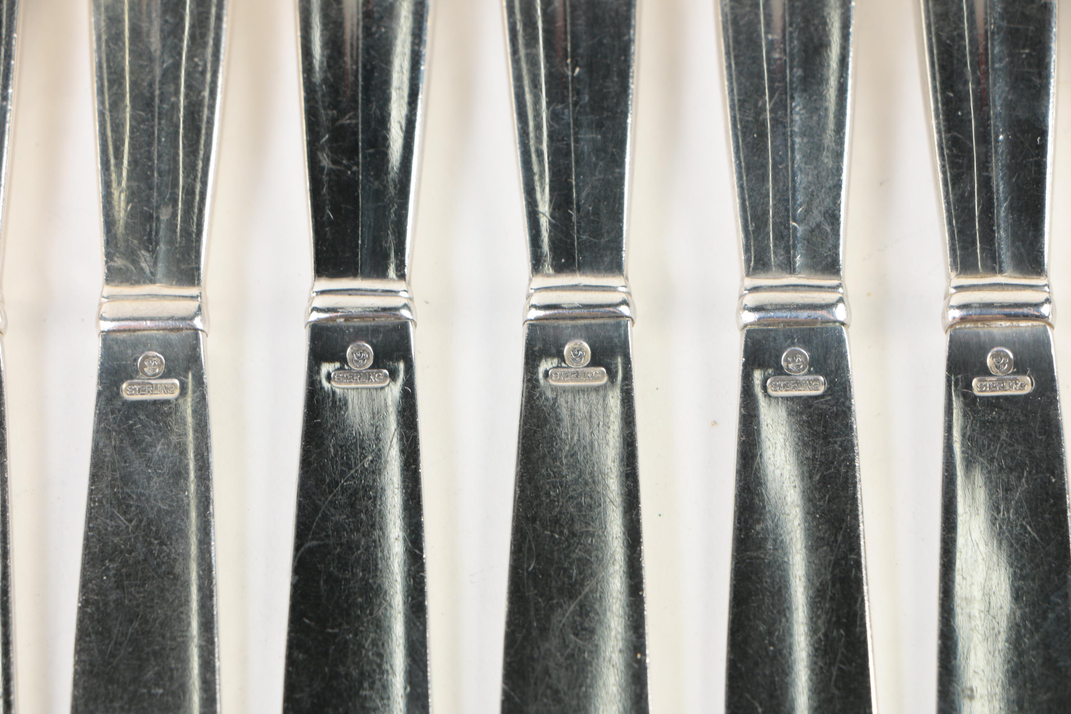 International Silver Co. "Royal Danish" Sterling Silver Flatware Set